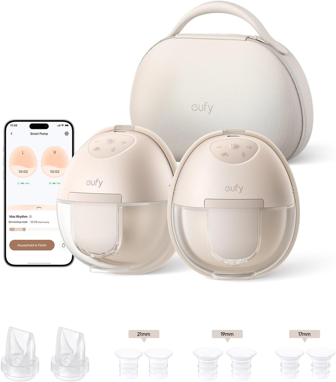 eufy S1 Pro Wearable Breast Pump with HeatFlow™ & Charging Case