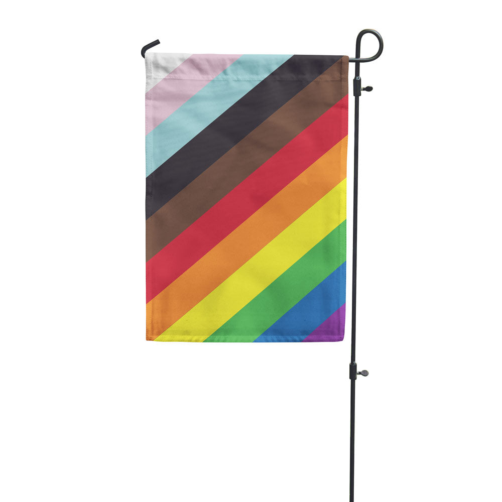 11 Stripe Diagonal Pride Garden Flag