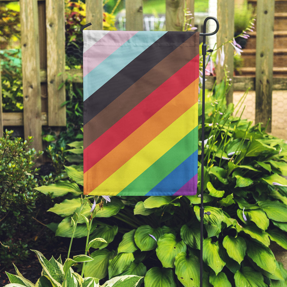 11 Stripe Diagonal Pride Garden Flag