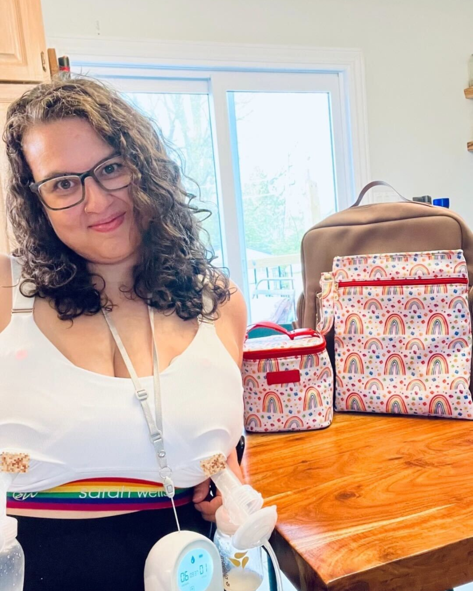 Cold Gold Breastmilk Cooler Bag (Ice Pack Included) (Rainbows)