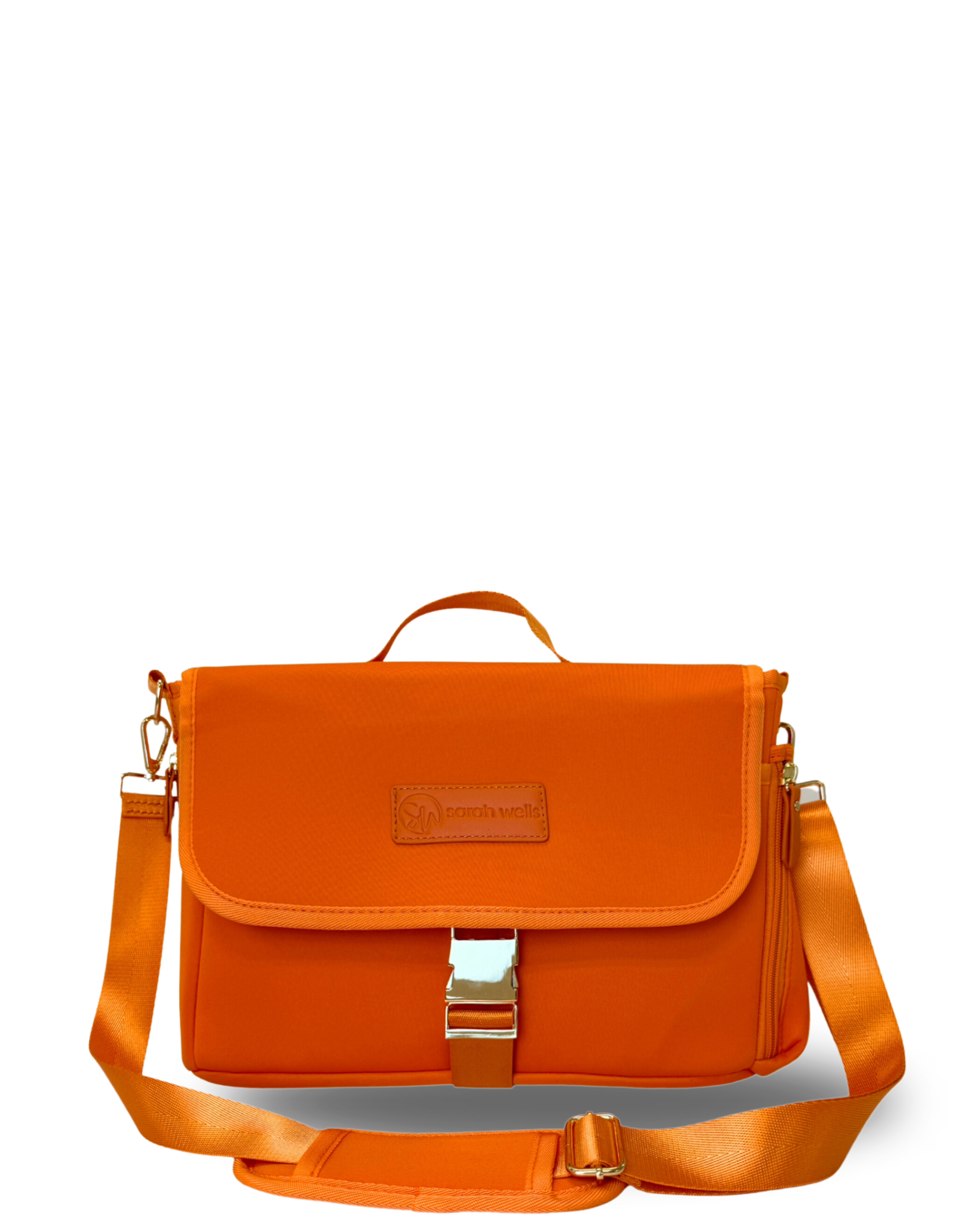 Maddy Stroller Caddy & Pump Bag (Orange)
