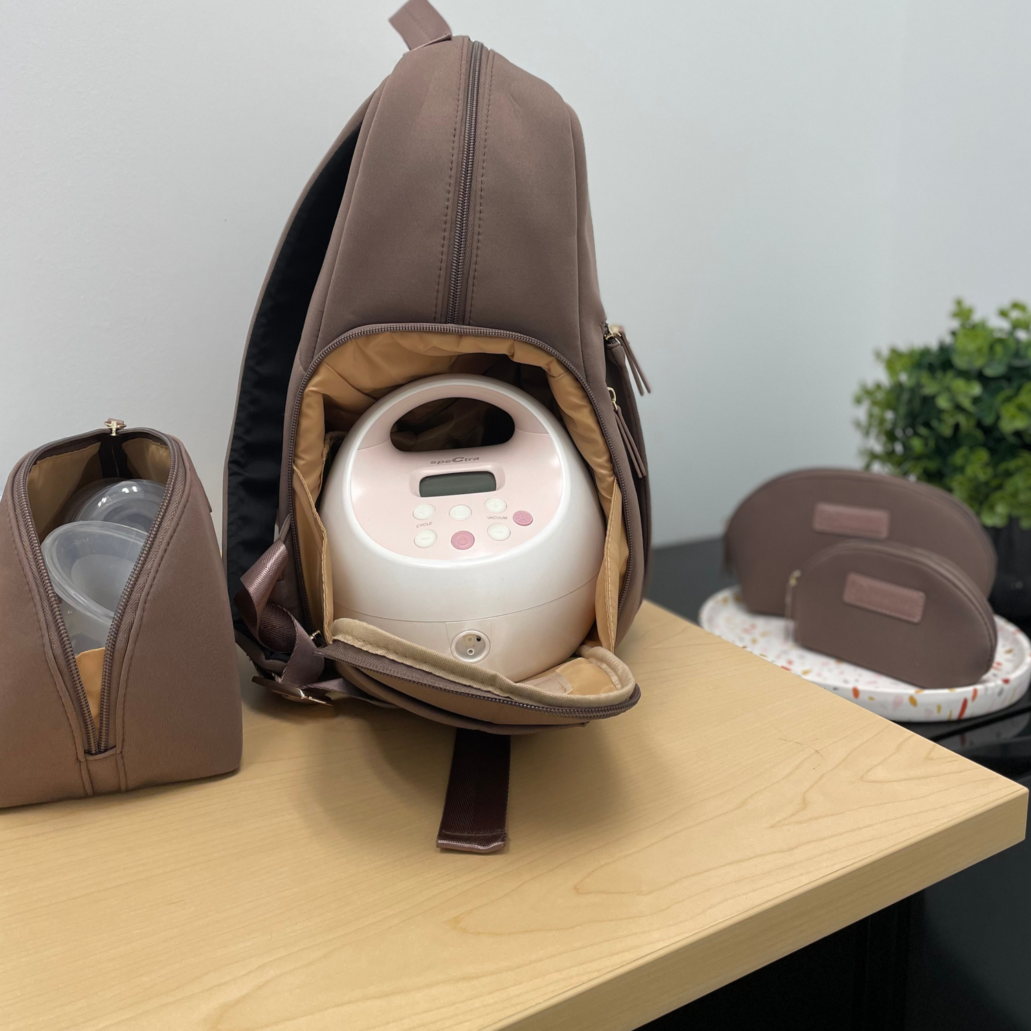 PackSWell Breast Pump Accessory Organizer Bags (Earth)