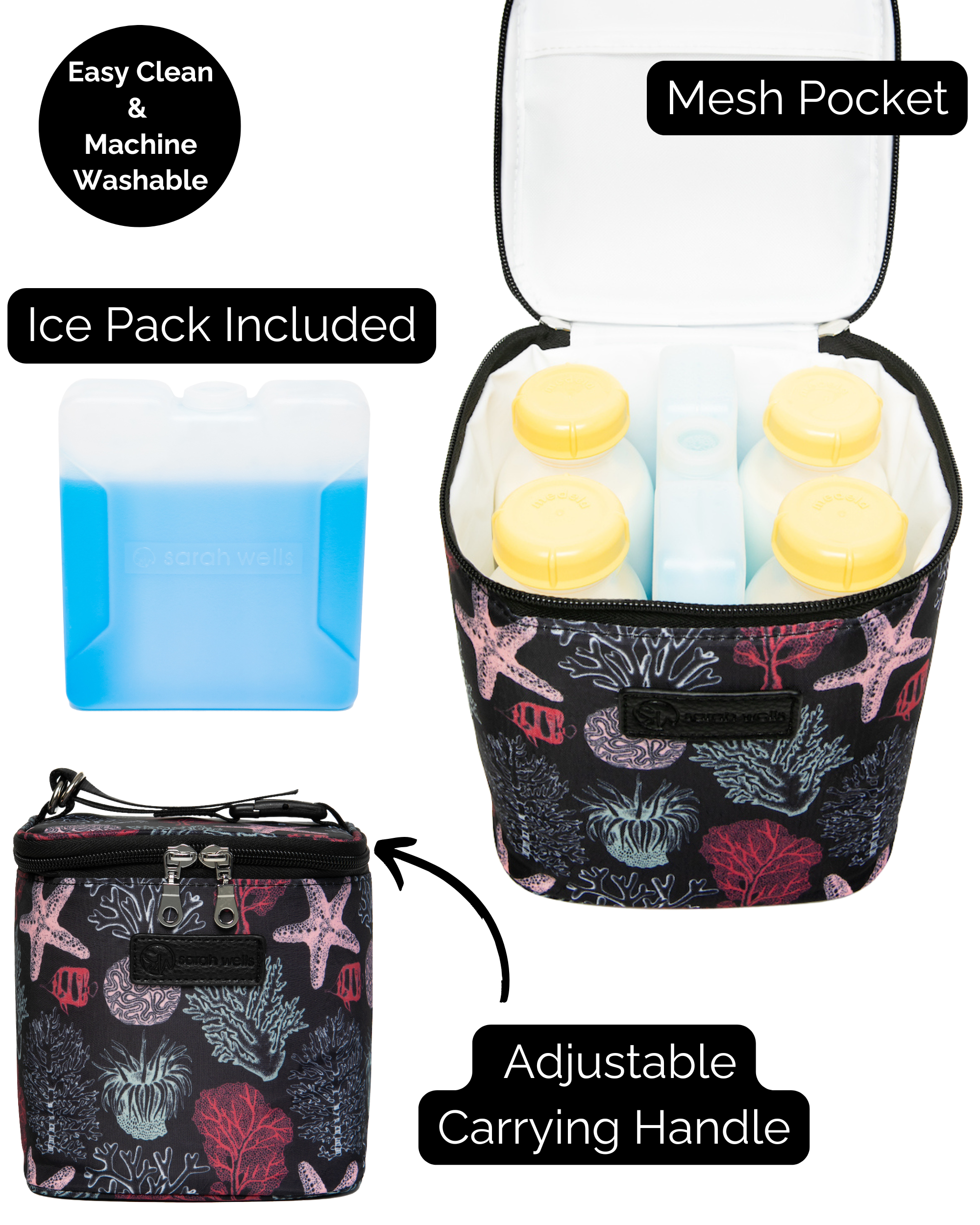Cold Gold Breastmilk Cooler Bag (Ice Pack Included) (Ocean)