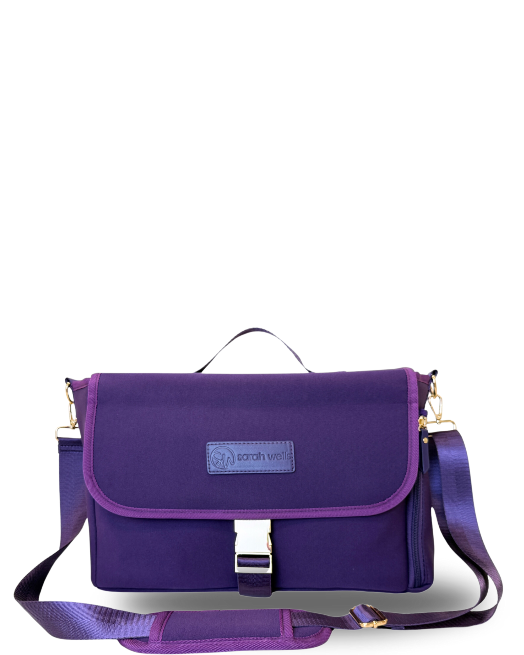 Maddy Stroller Caddy & Pump Bag (Purple)
