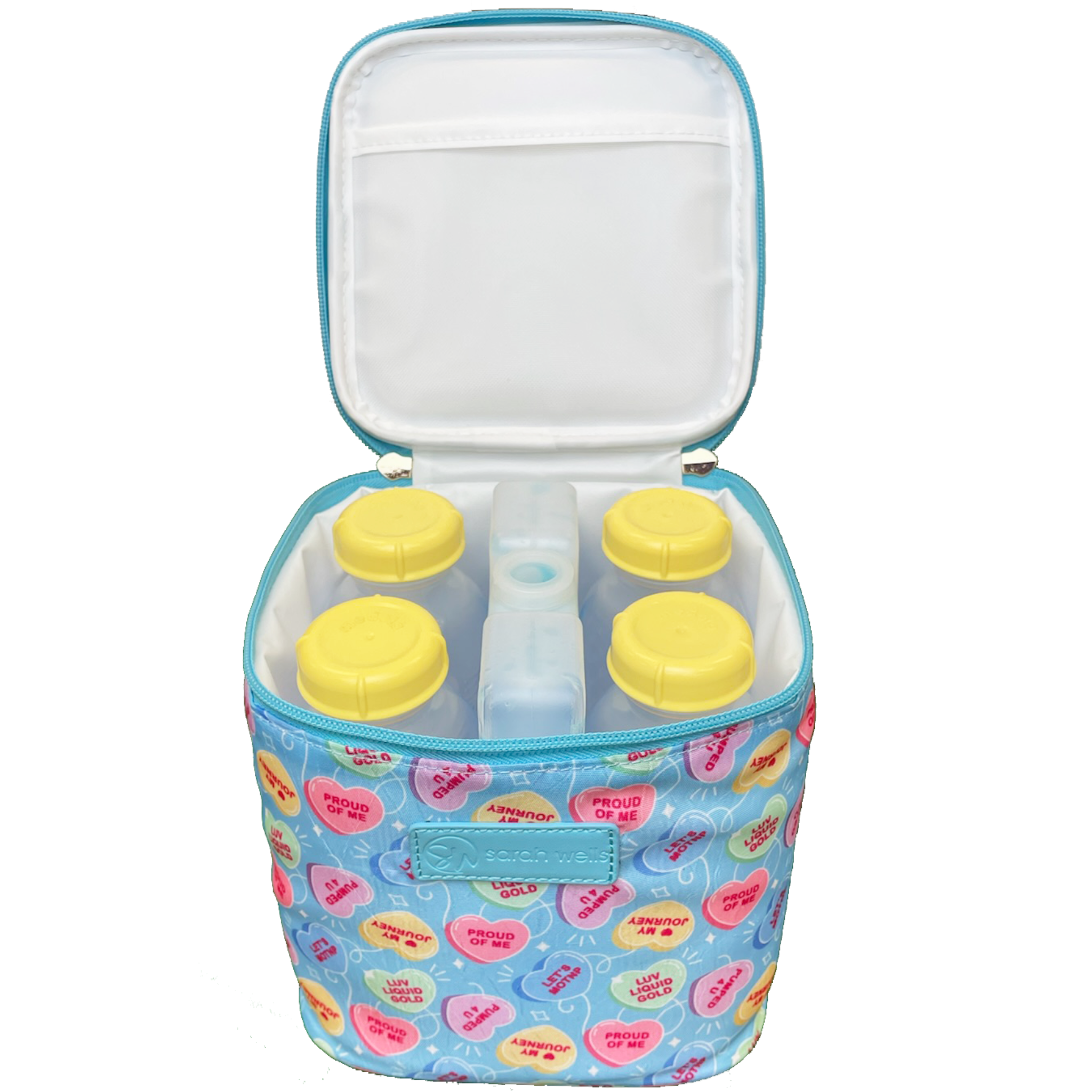 Cold Gold Breastmilk Cooler Bag (Ice Pack Included) (Candy Conversation Hearts)