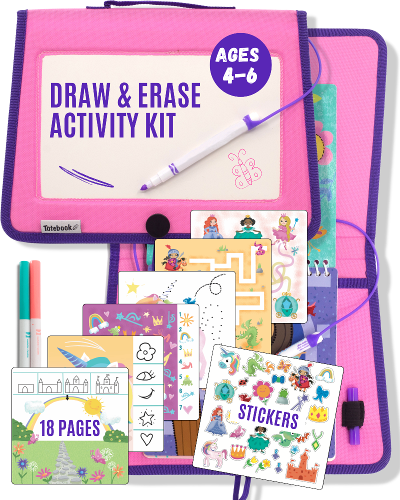 Totebook Kids Dry Erase Travel Activity Book