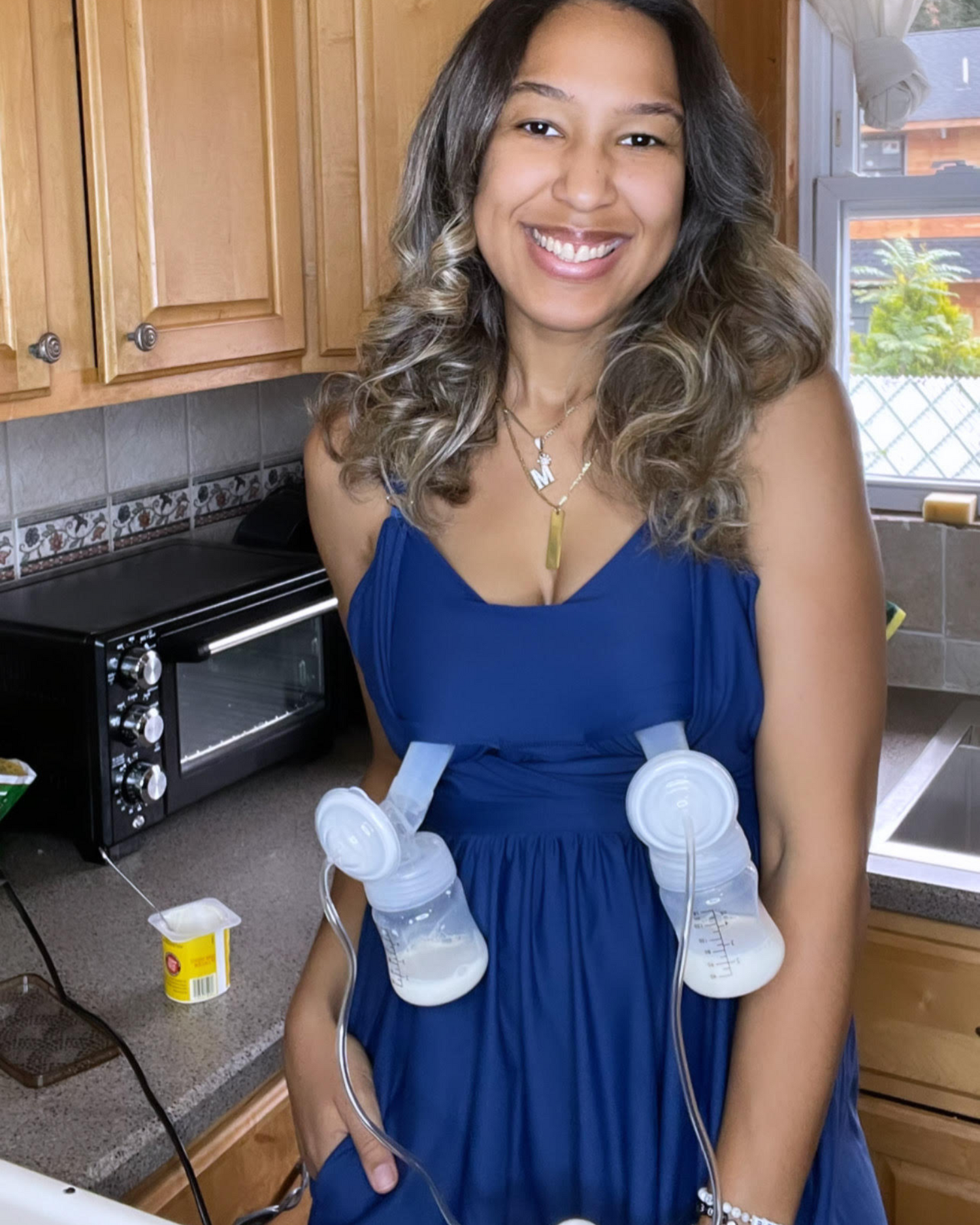Journey Hands Free Pumping Lounge Dress (Midnight)