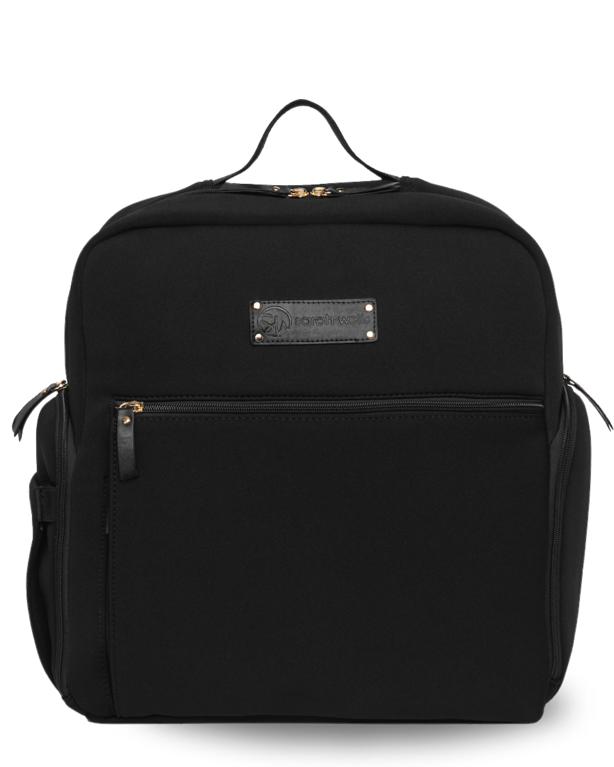 Sarah Wells Fiona Breast Pump Backpack – Neoprene, Machine Washable Bag with Insulated Storage, Laptop Sleeve & Straps