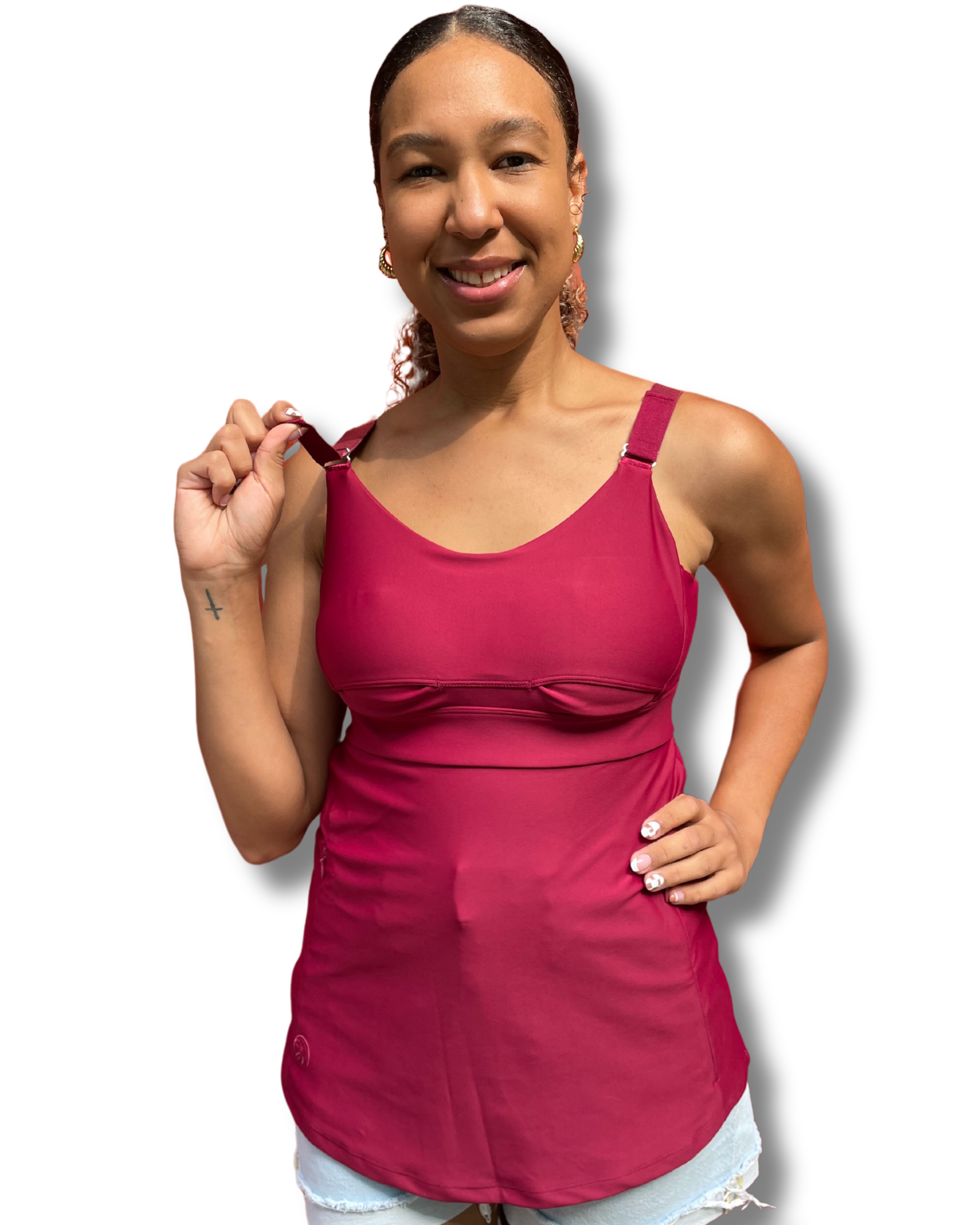 Journey Hands Free Pumping Tank (Apple Red)