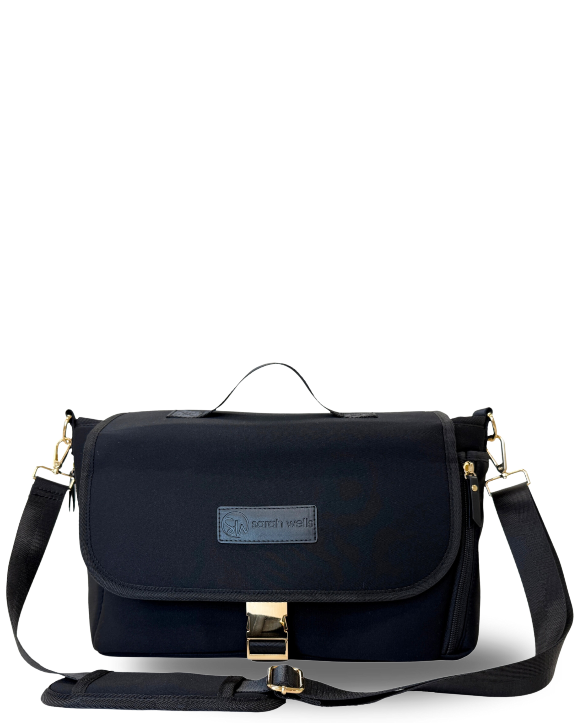 Maddy Stroller Caddy & Pump Bag (Black)