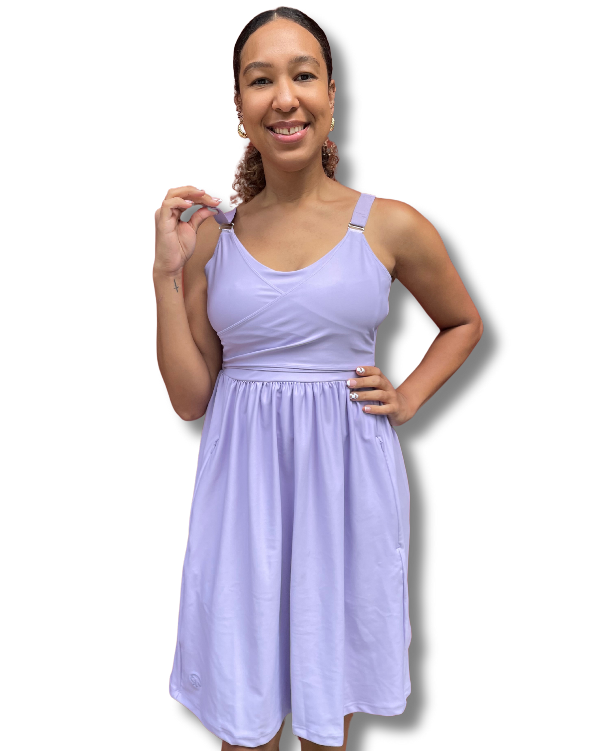 Journey Hands Free Pumping Lounge Dress (Lavender)