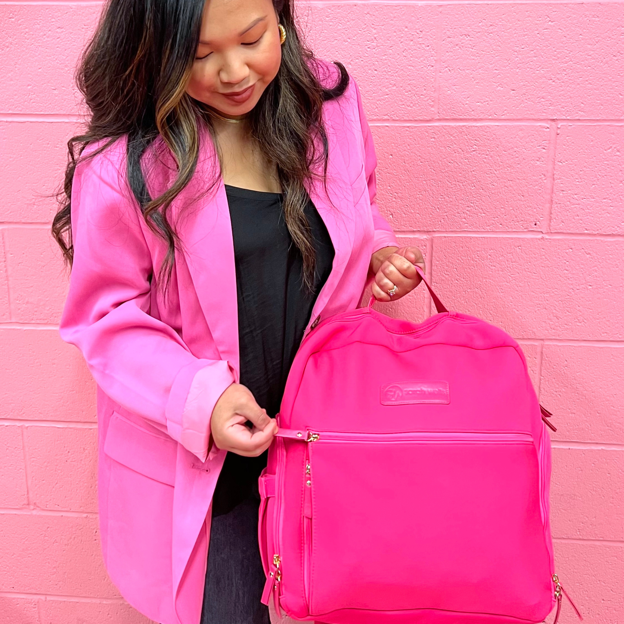 Fiona Breast Pump Backpack (Hot Pink)