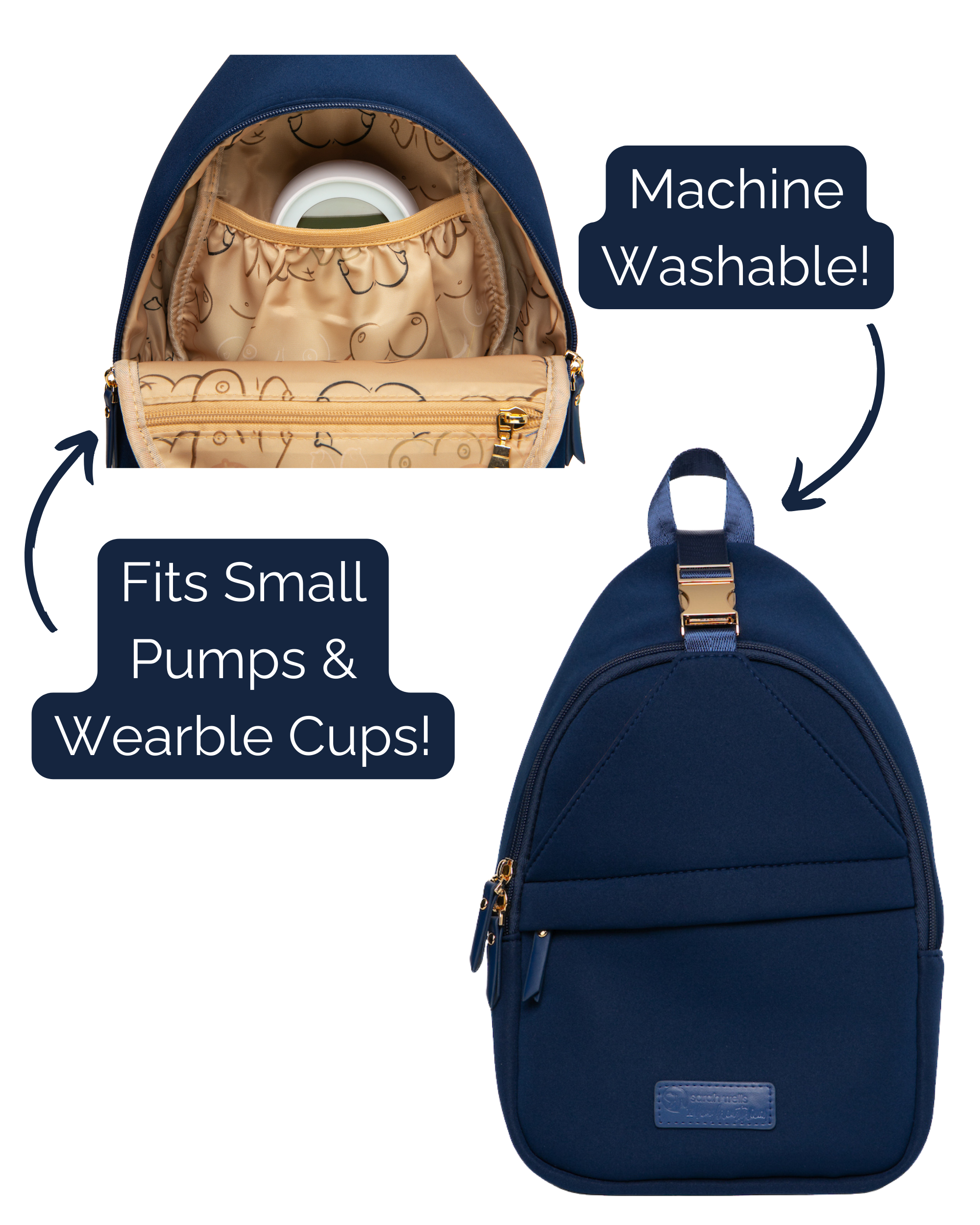 Allie Breast Pump Sling Bag (Royal Blue) xBeMyBreastfriend