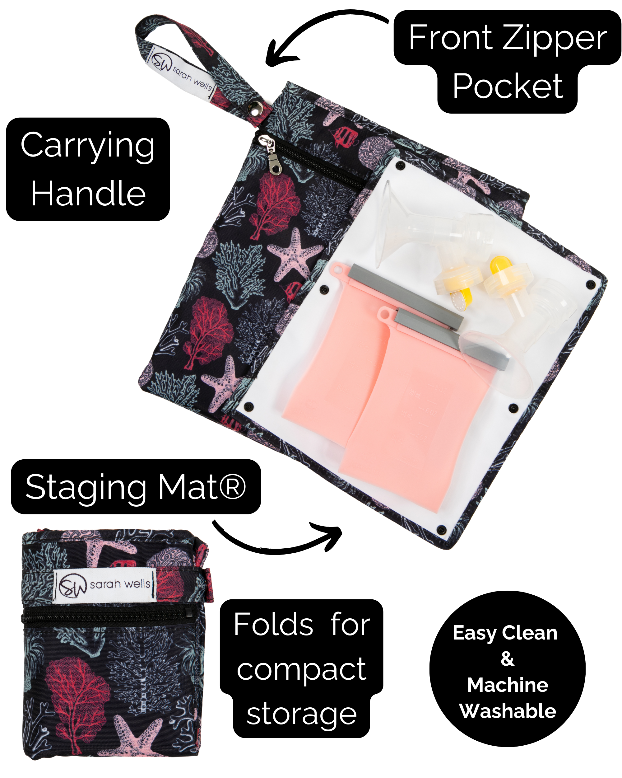 Pumparoo Wet/Dry Bag with Staging Mat® (Ocean)