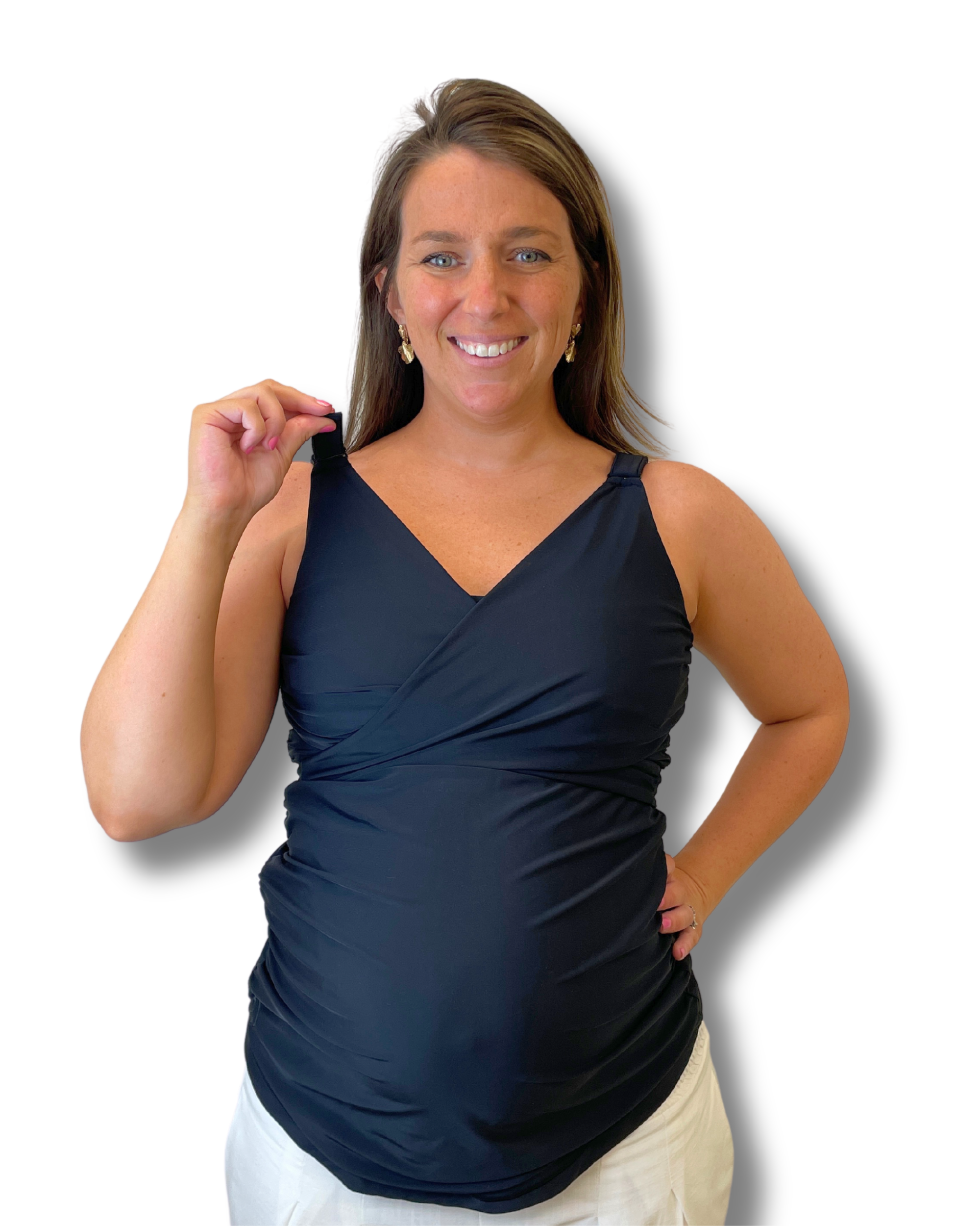Journey Hands Free Pumping Swim Top (Black)