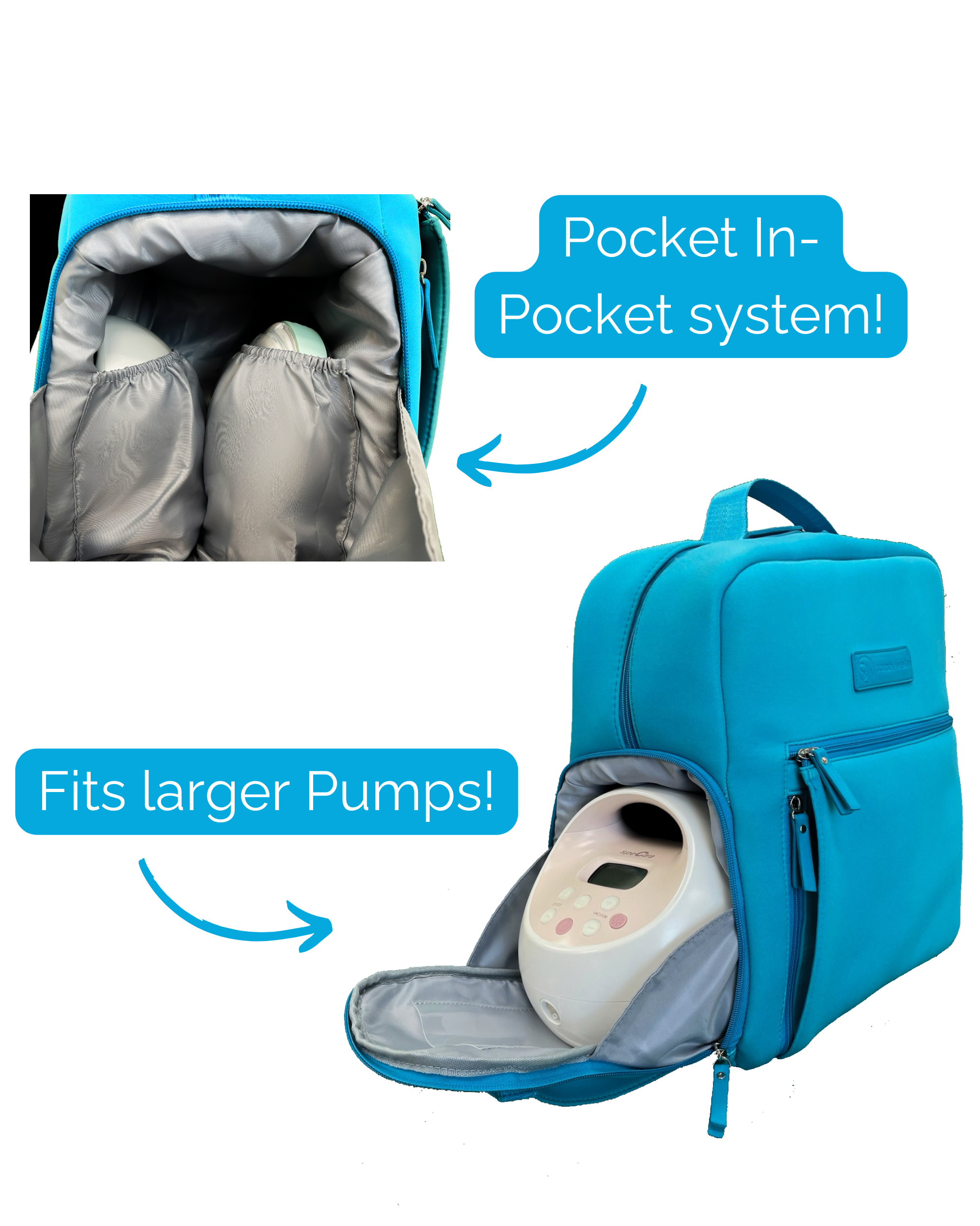 Fiona Breast Pump Backpack (Sky)