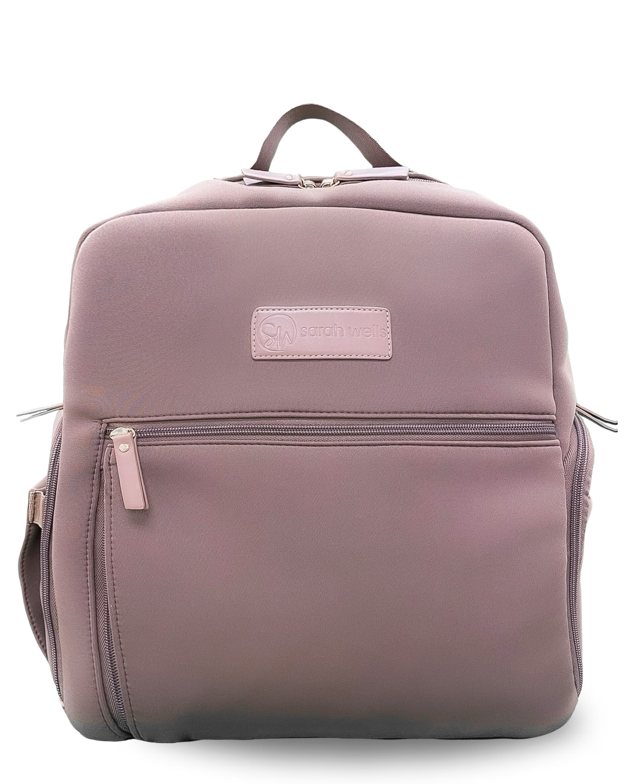 Sarah Wells Fiona Breast Pump Backpack – Neoprene, Machine Washable Bag with Insulated Storage, Laptop Sleeve & Straps