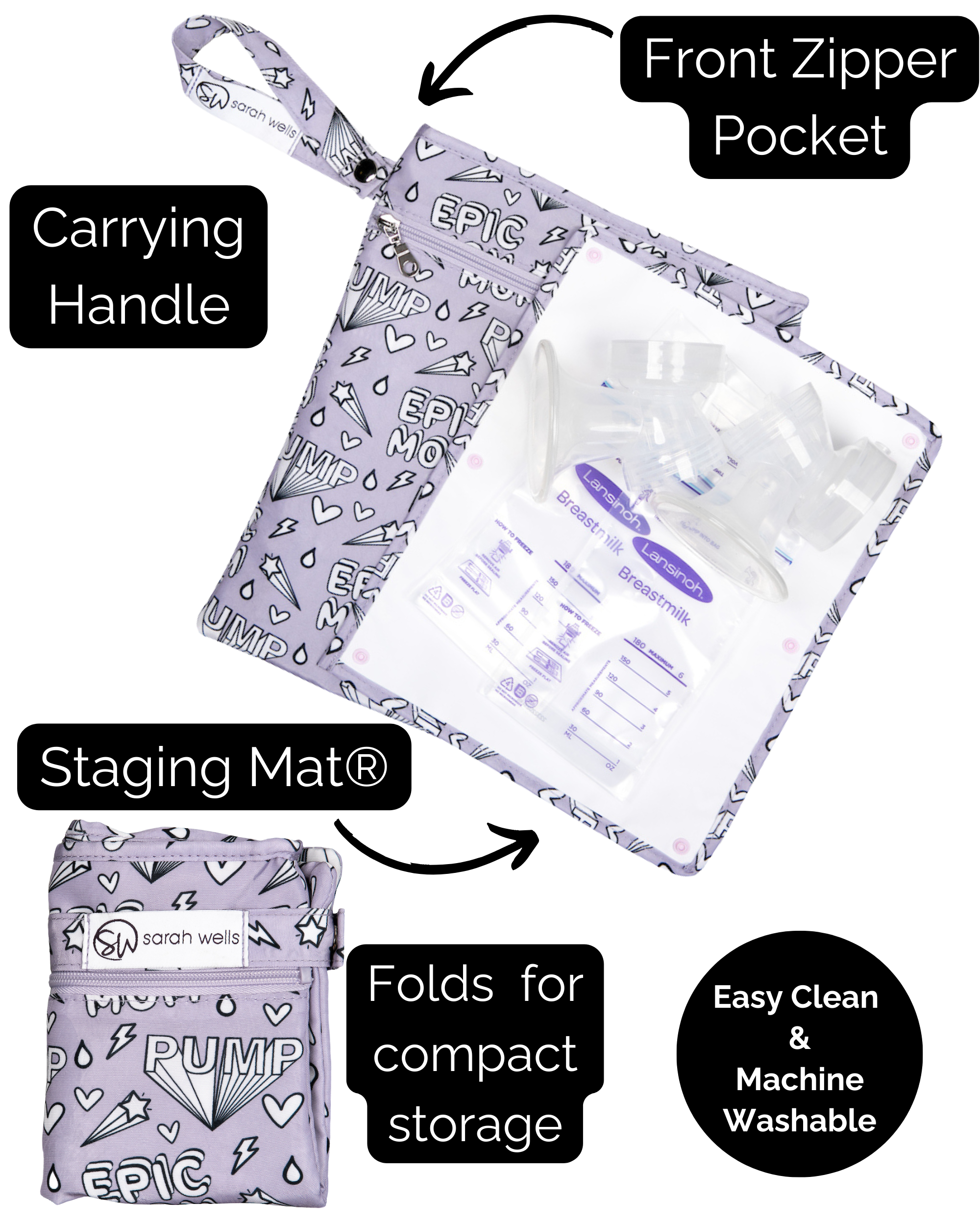 Pumparoo Wet/Dry Bag with Staging Mat® (Coloring This Bag!)