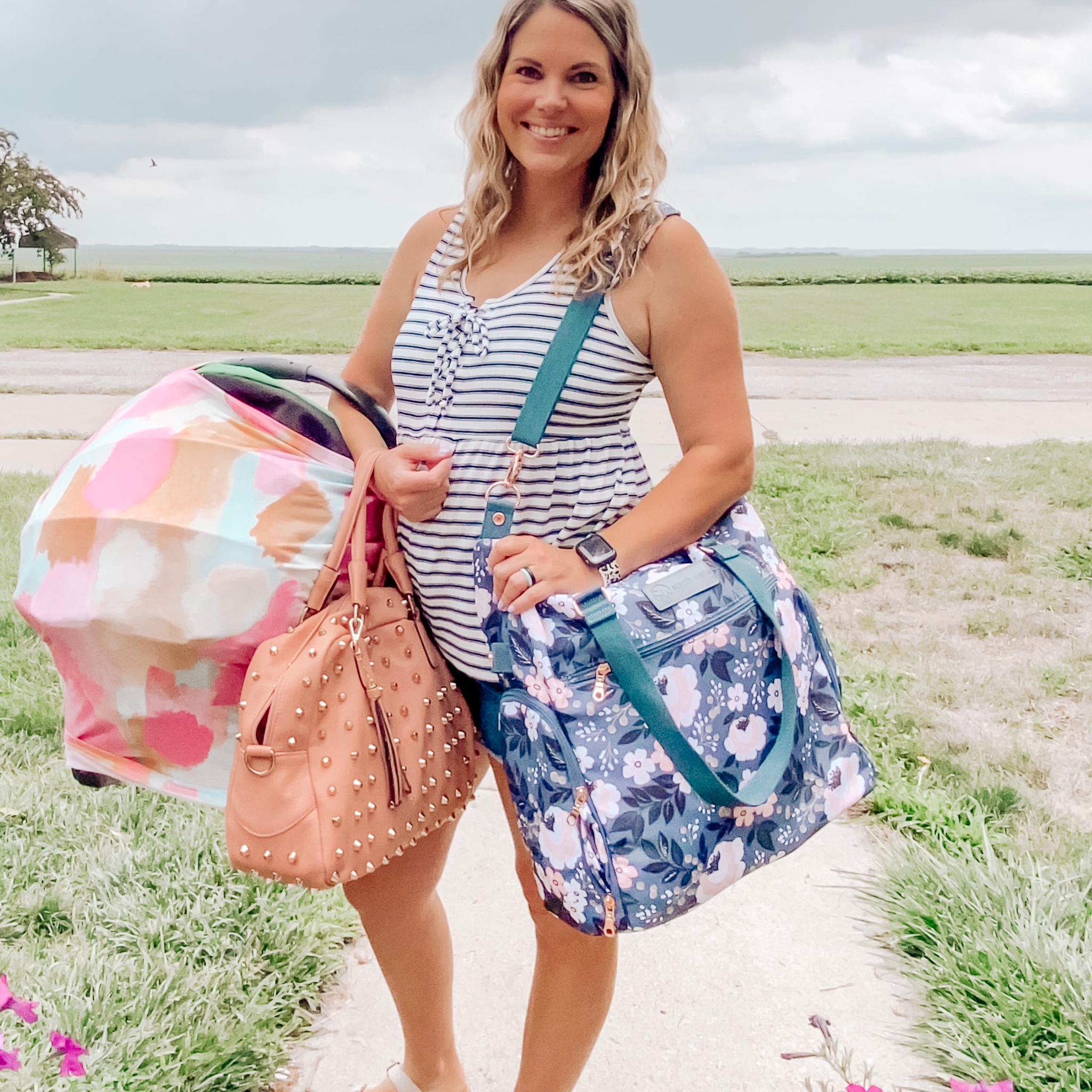 Lizzy Breast Pump Tote (Le Floral)