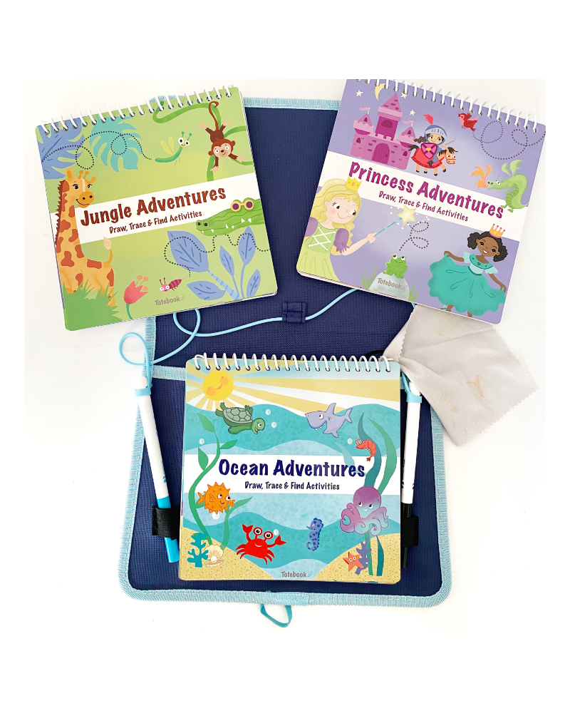 Totebook Kids Dry Erase Activity Kit - Set of 3 Books