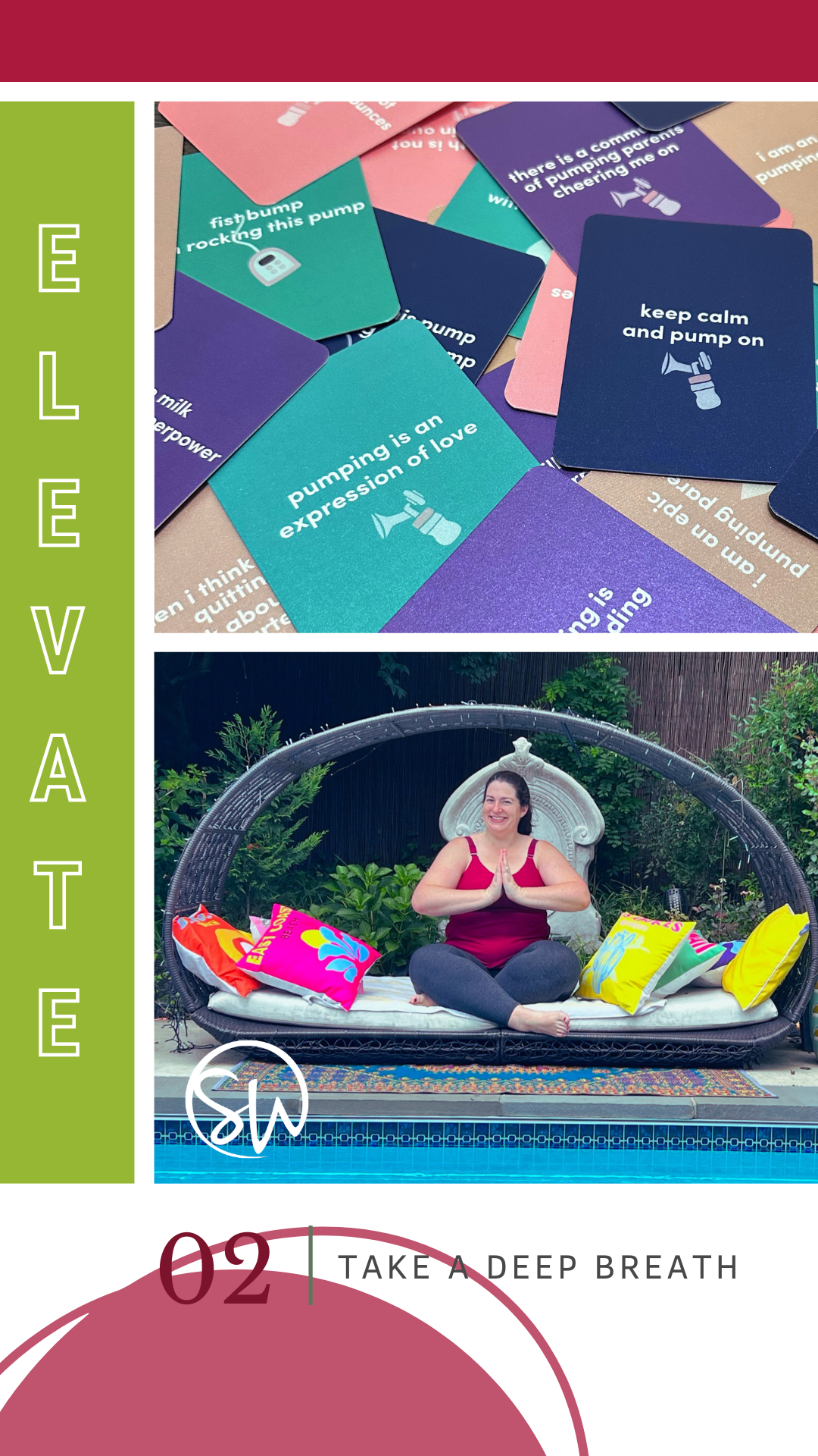 Affirmation Cards with Wood Stand x Pump_Momma_Pump