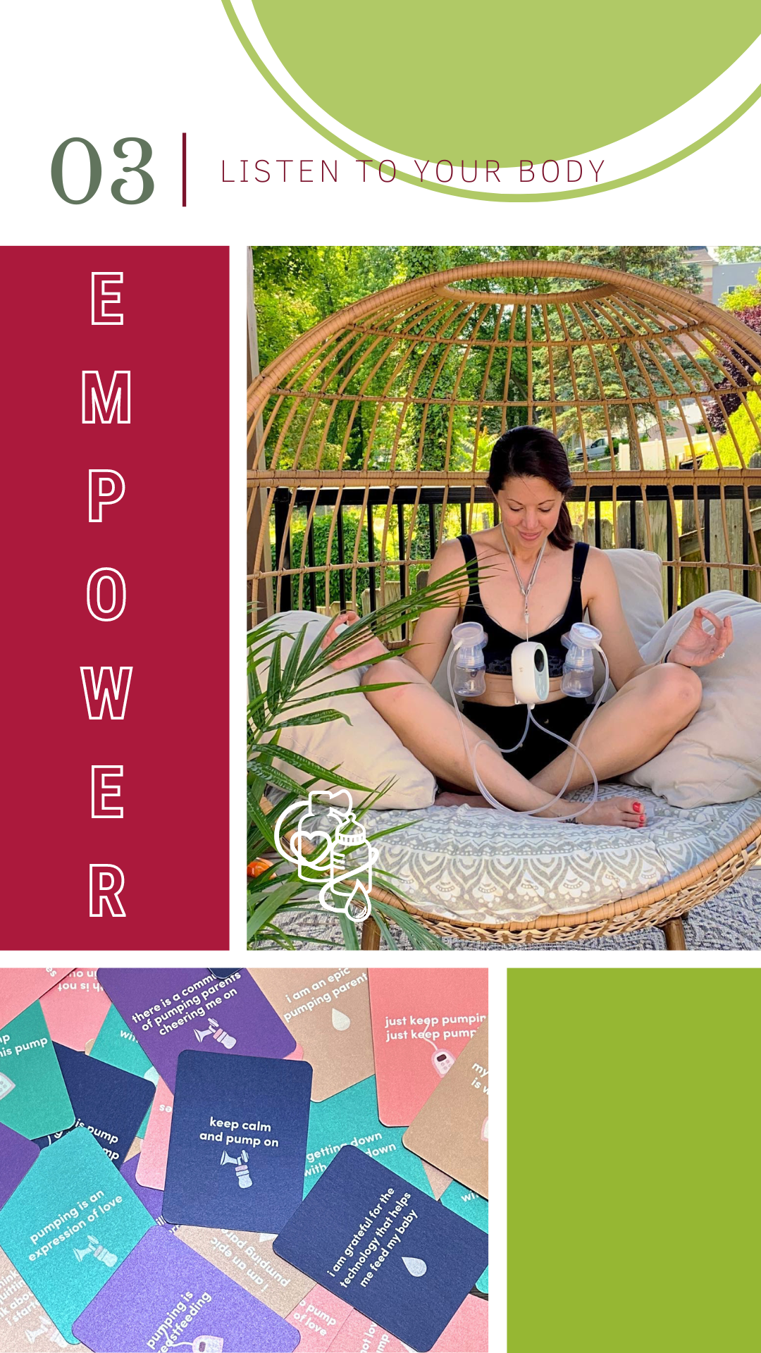 Affirmation Cards with Wood Stand x Pump_Momma_Pump