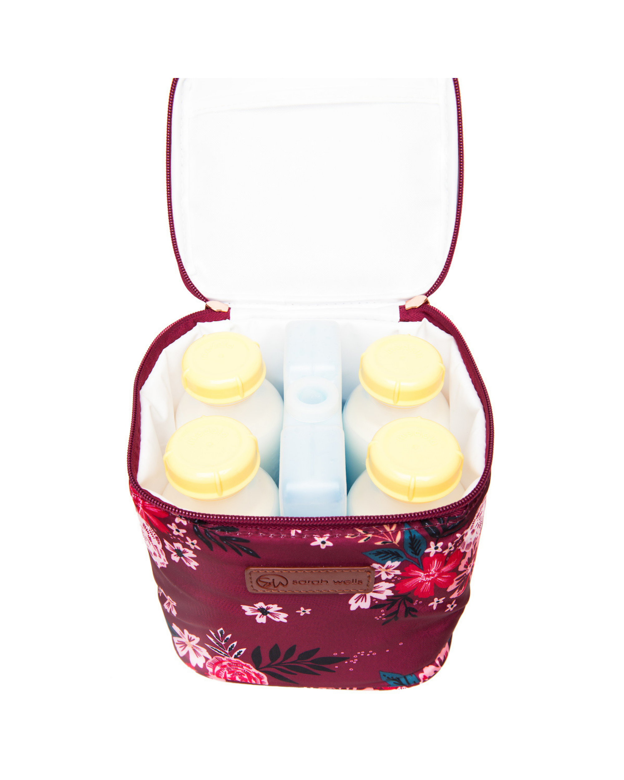 Cold Gold Breastmilk Cooler Bag (Ice Pack Included) (Berry Bloom)
