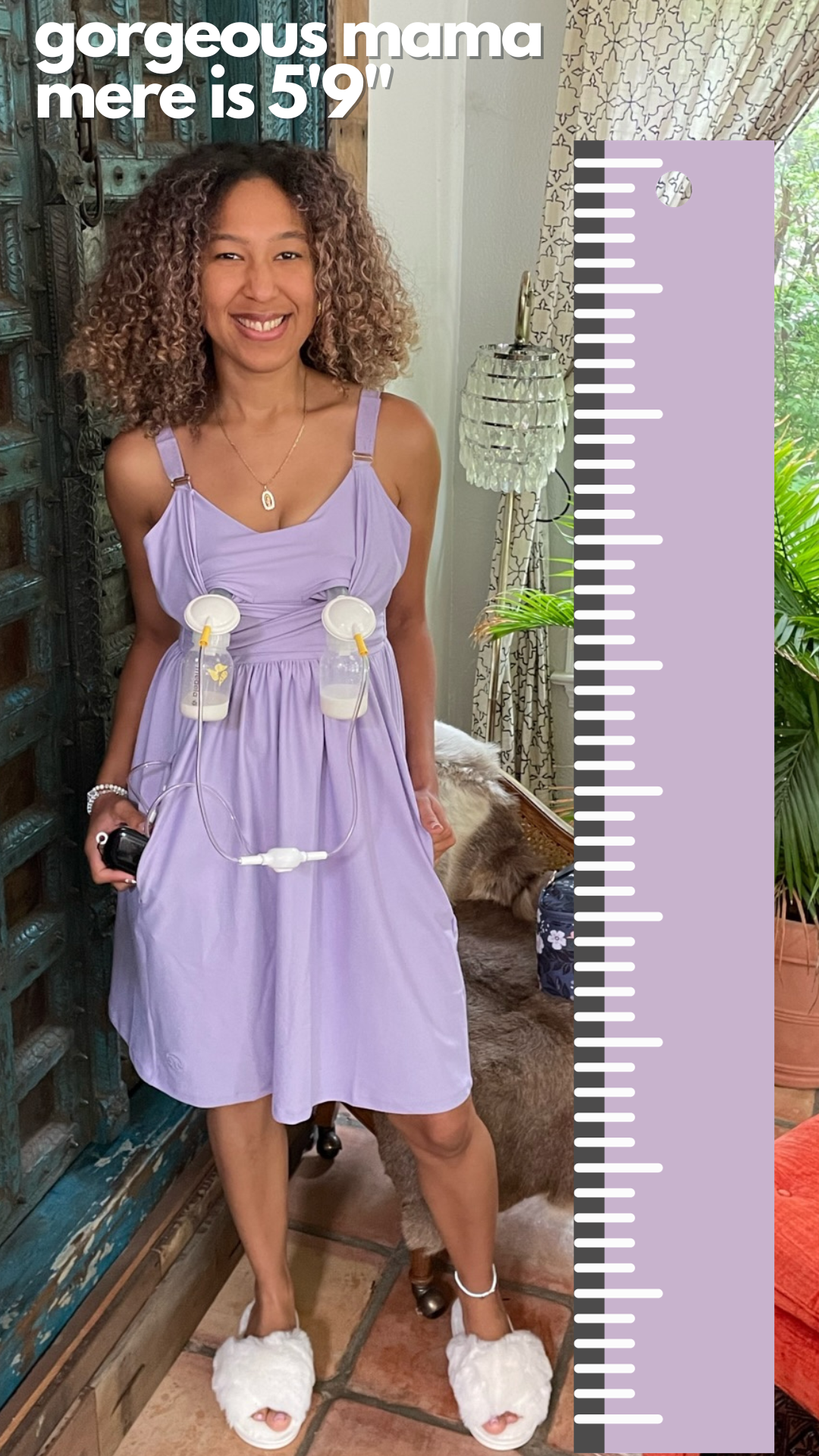 Journey Hands Free Pumping Lounge Dress (Lavender)