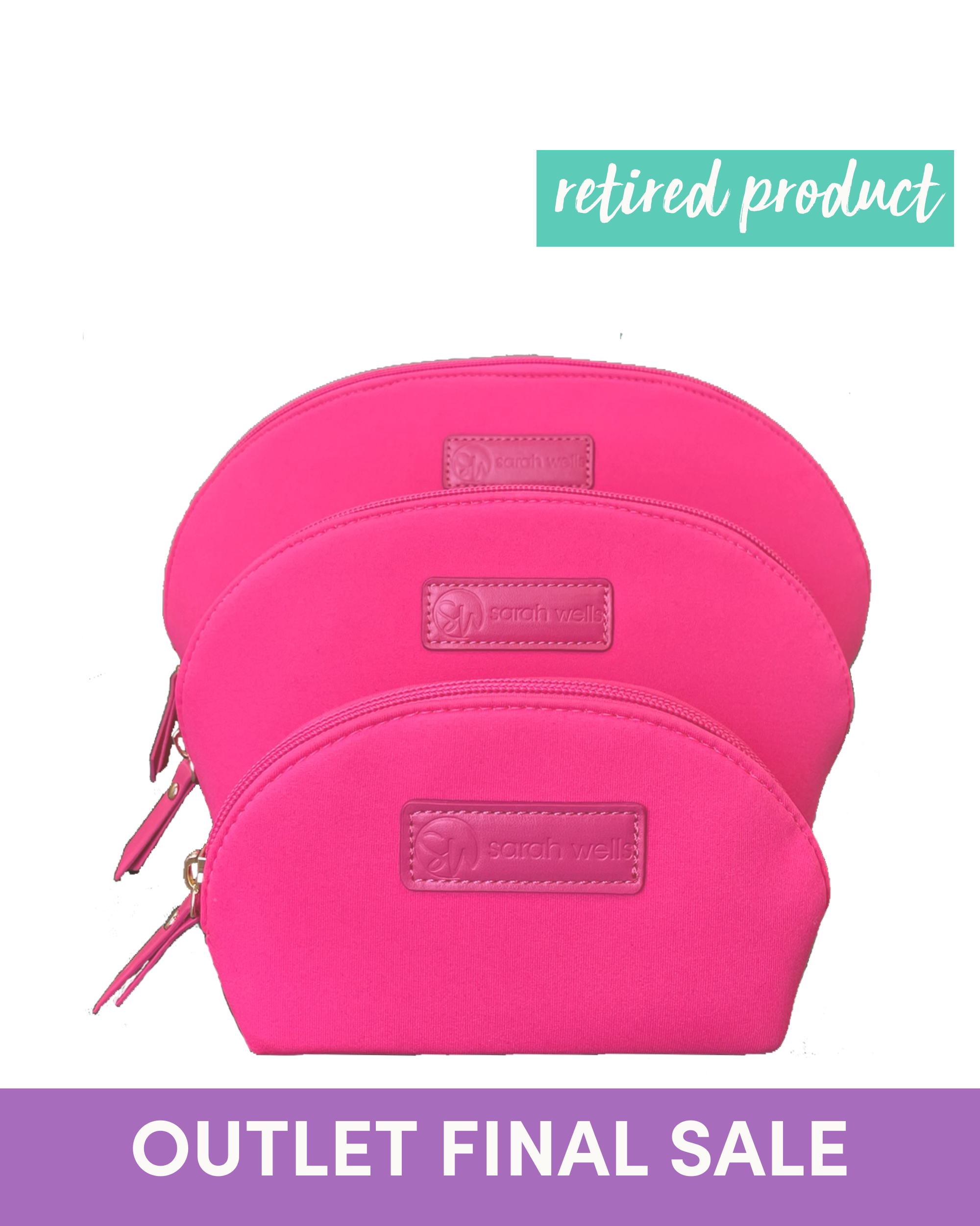 OUTLET PackSWell Breast Pump Accessory Organizer Bags (Hot Pink)