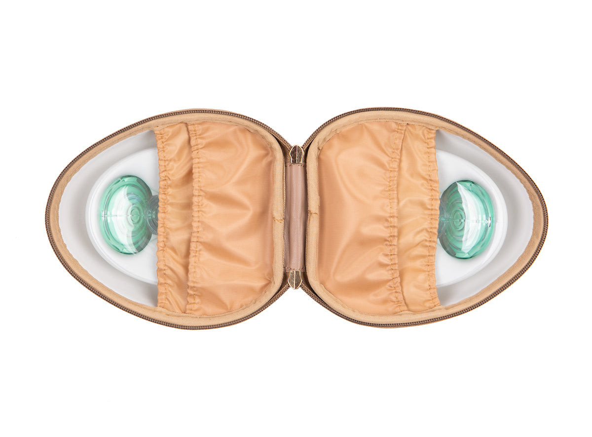 Milkwear Case for Wearable Pumps (Latte w/Berry Bloom Straps)