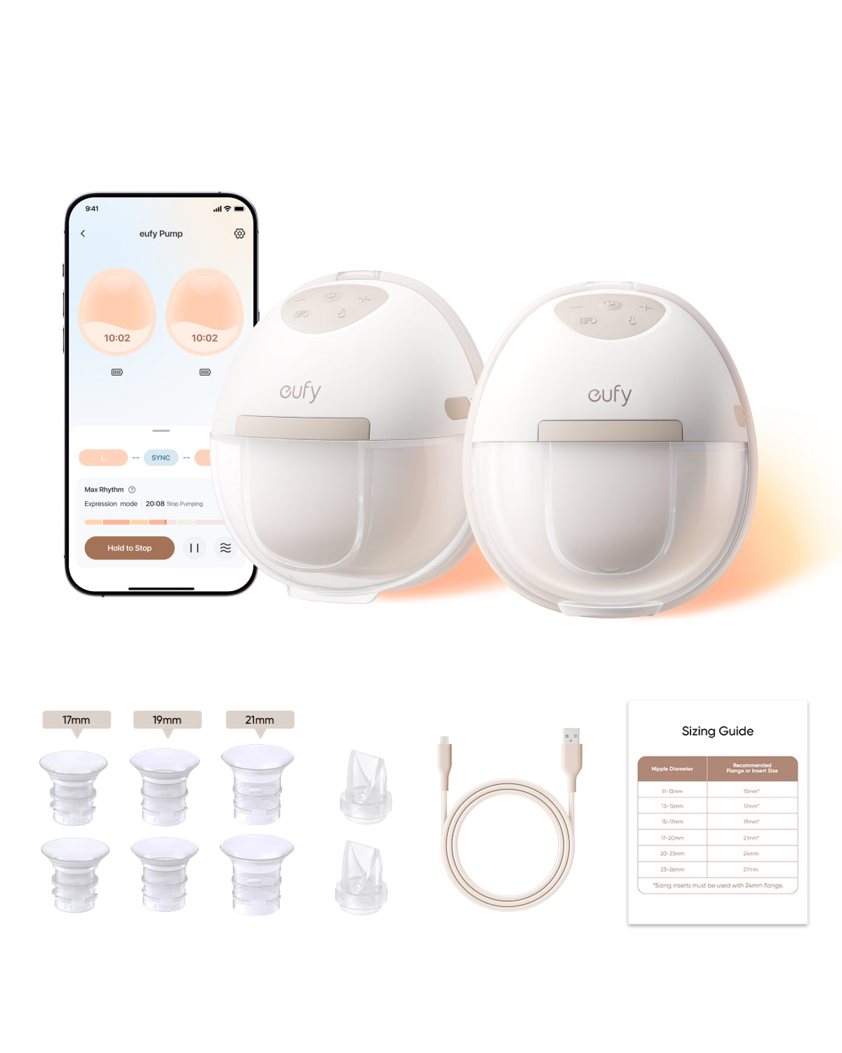 eufy E20 Heated Wearable Breast Pump with HeatFlow™