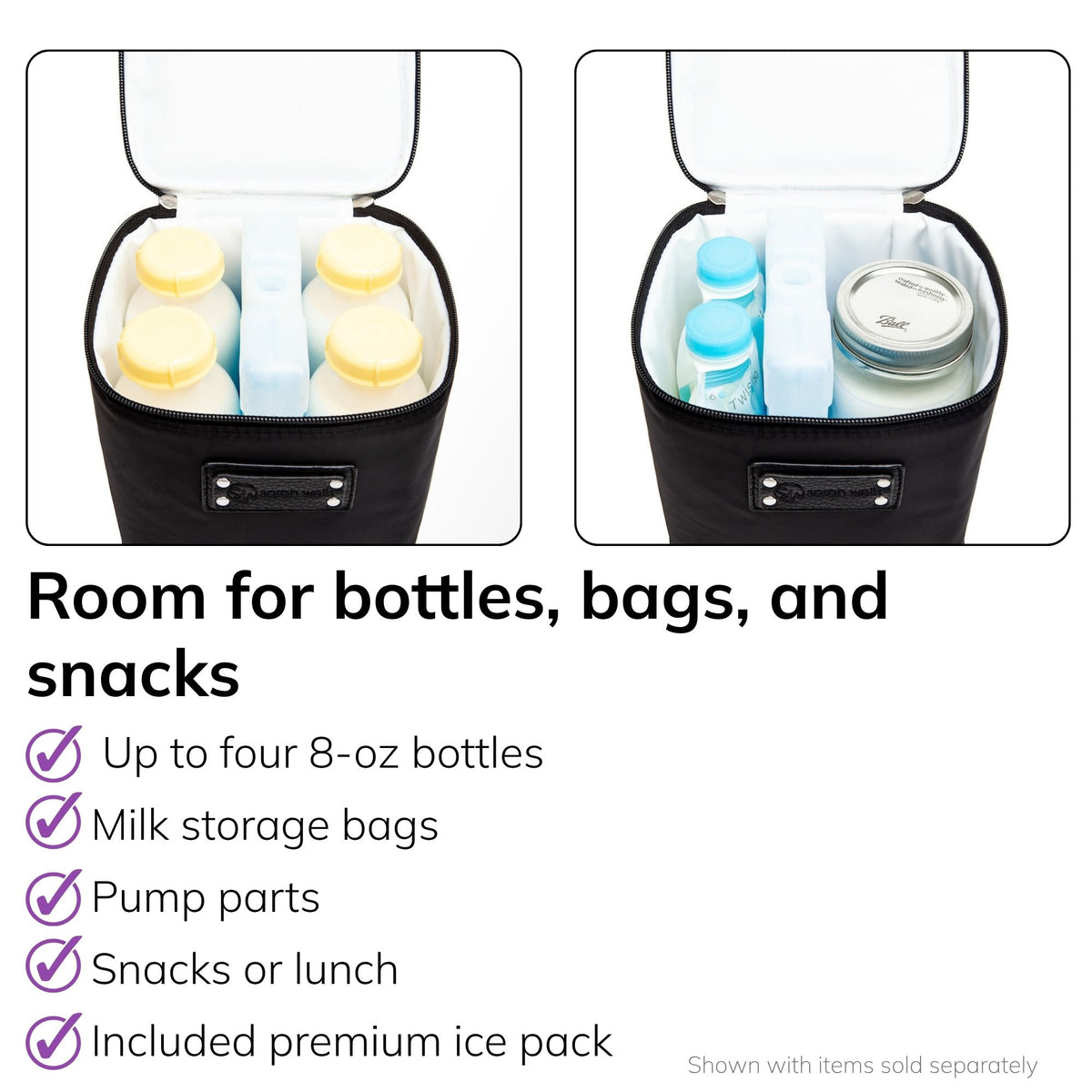 Sarah Wells Cold Gold Breastmilk Cooler – Insulated Milk Storage & Ice Pack – Machine Washable for Moms