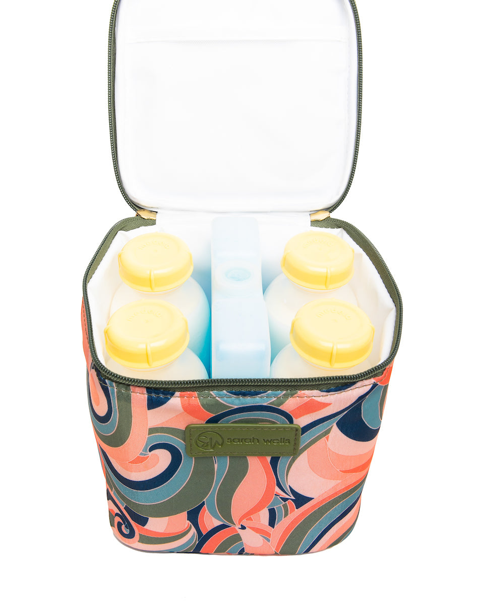 Cold Gold Breastmilk Cooler Bag (Ice Pack Included) (Groovy)
