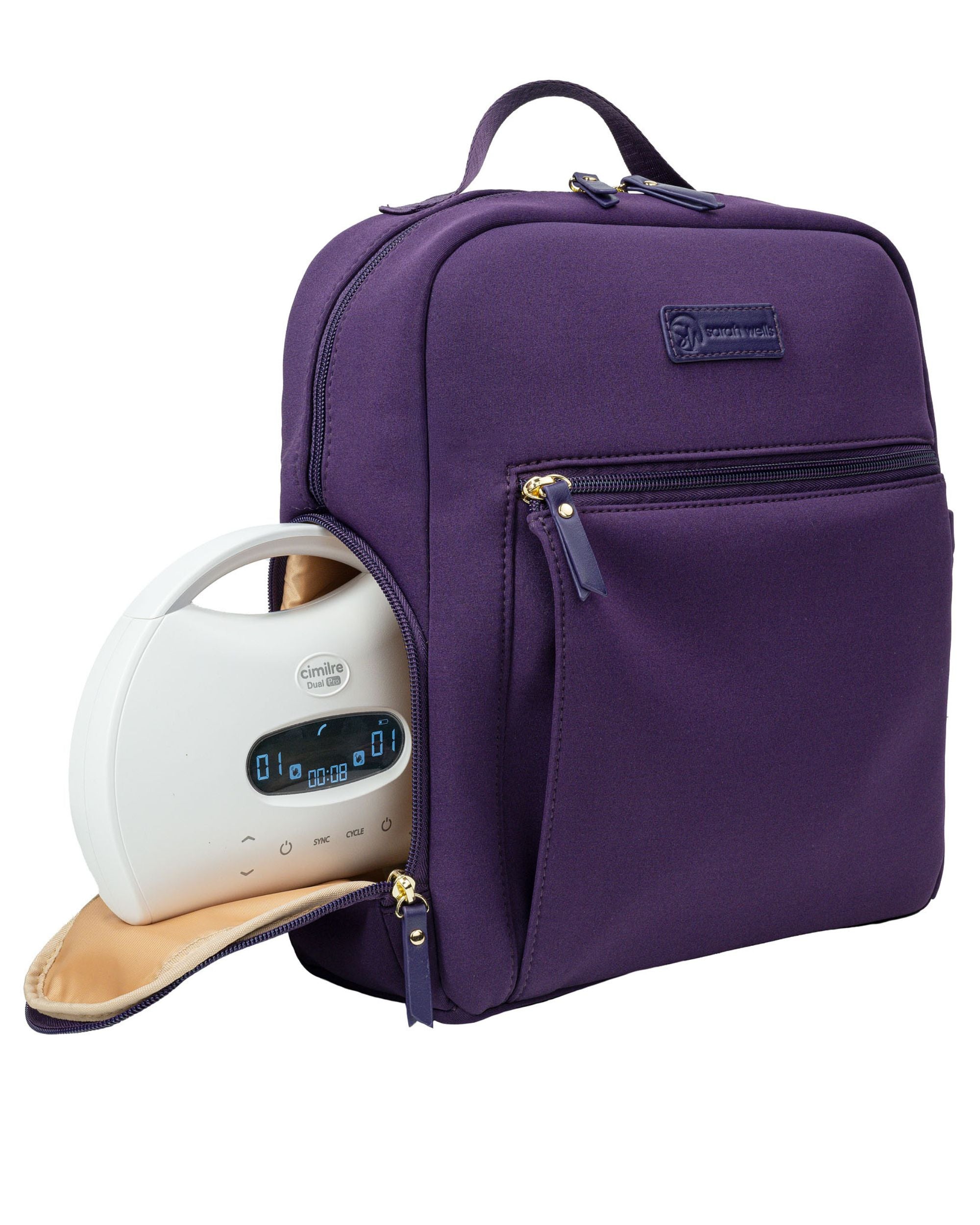 Sarah Wells Fifi Mini Breast Pump Bag – 13" Neoprene Backpack for Wearable Pumps – Insulated, Lightweight, Washable