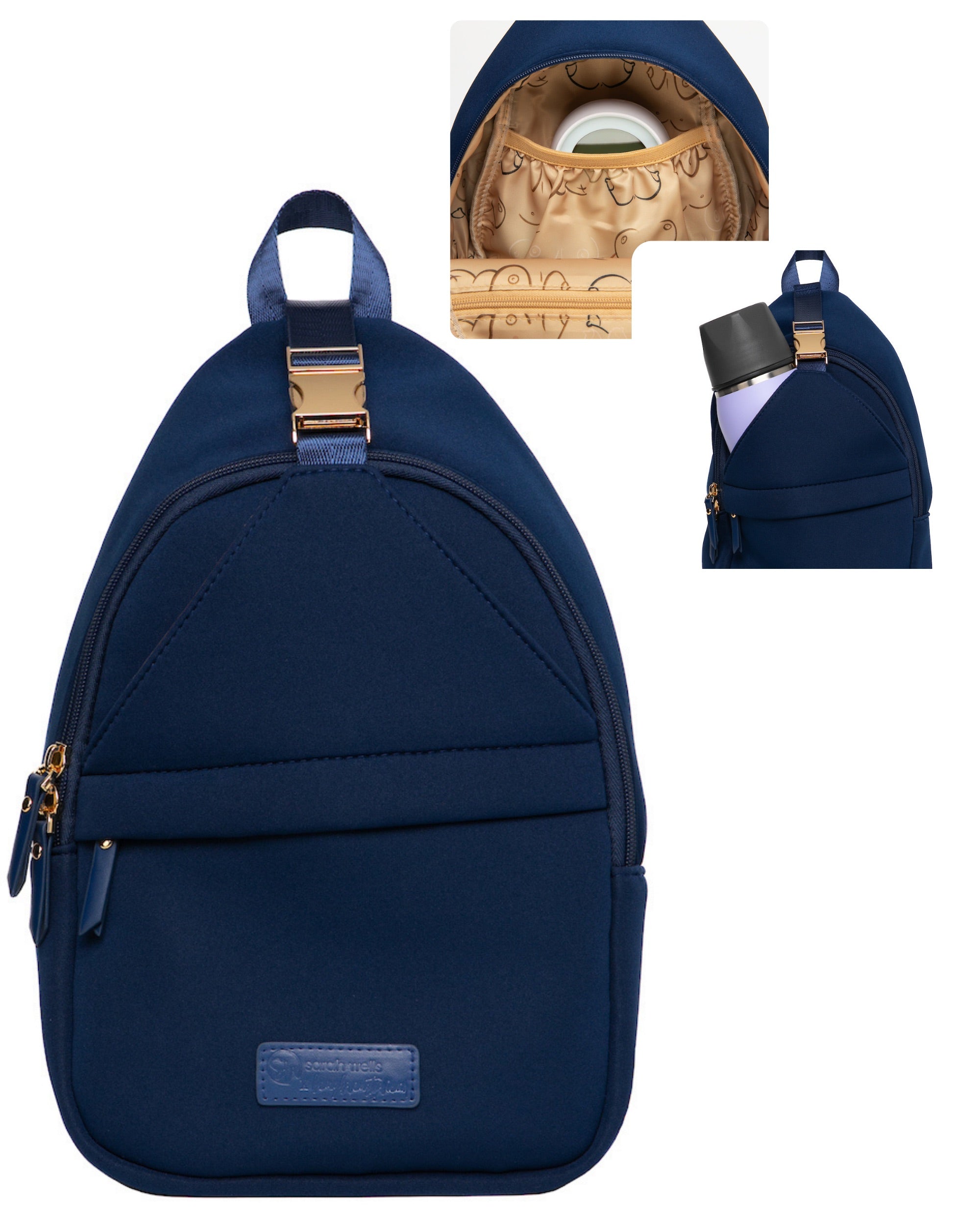 Sarah Wells Allie Sling Pump Bag – Neoprene Crossbody with Insulated Pocket – Fits Wearable &amp; Portable Pumps