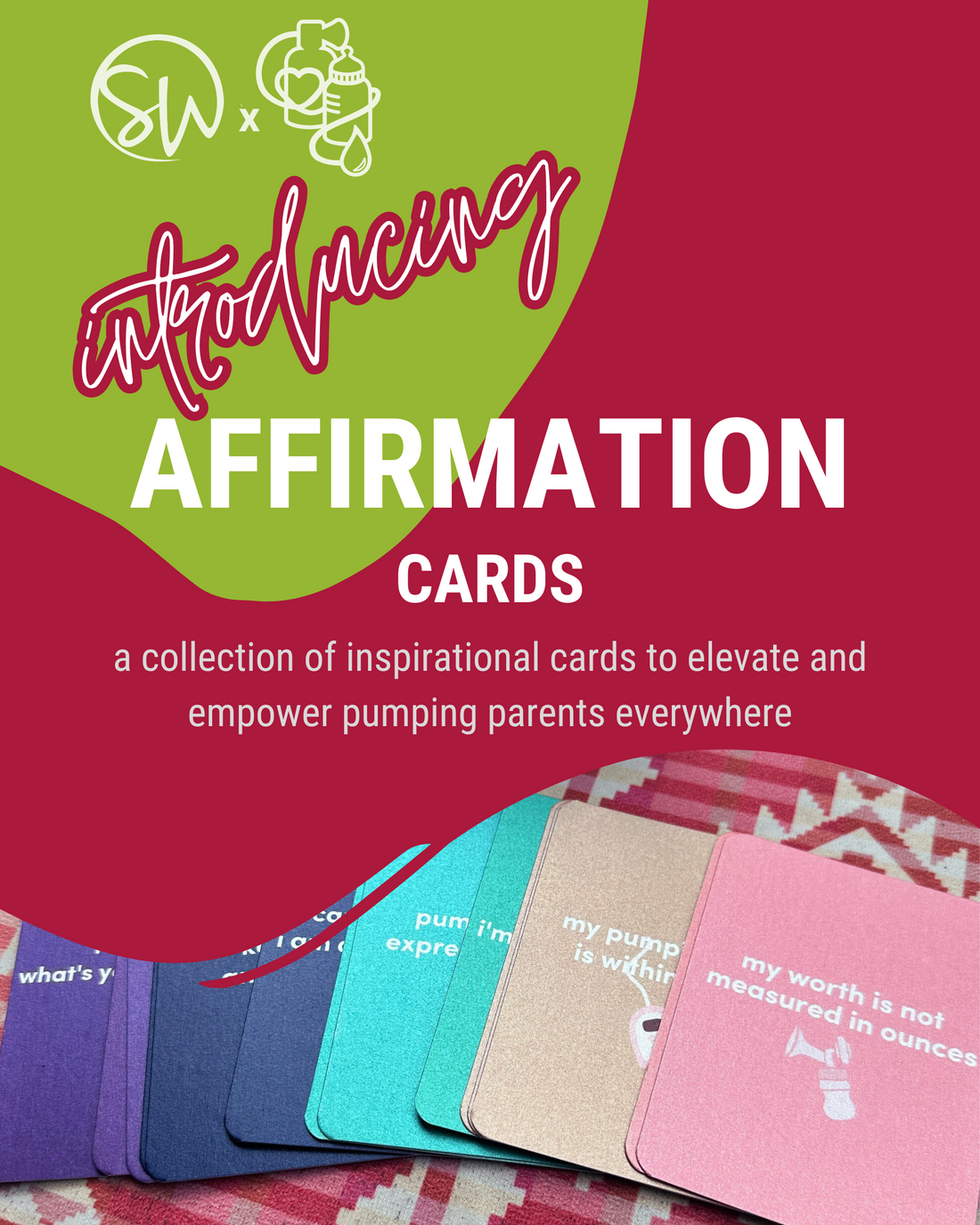 Affirmation Cards with Wood Stand x Pump_Momma_Pump