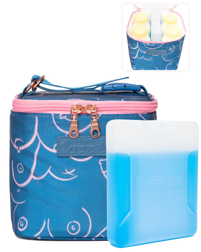 Sarah Wells Cold Gold Breastmilk Cooler – Insulated Milk Storage &amp; Ice Pack – Machine Washable for Moms