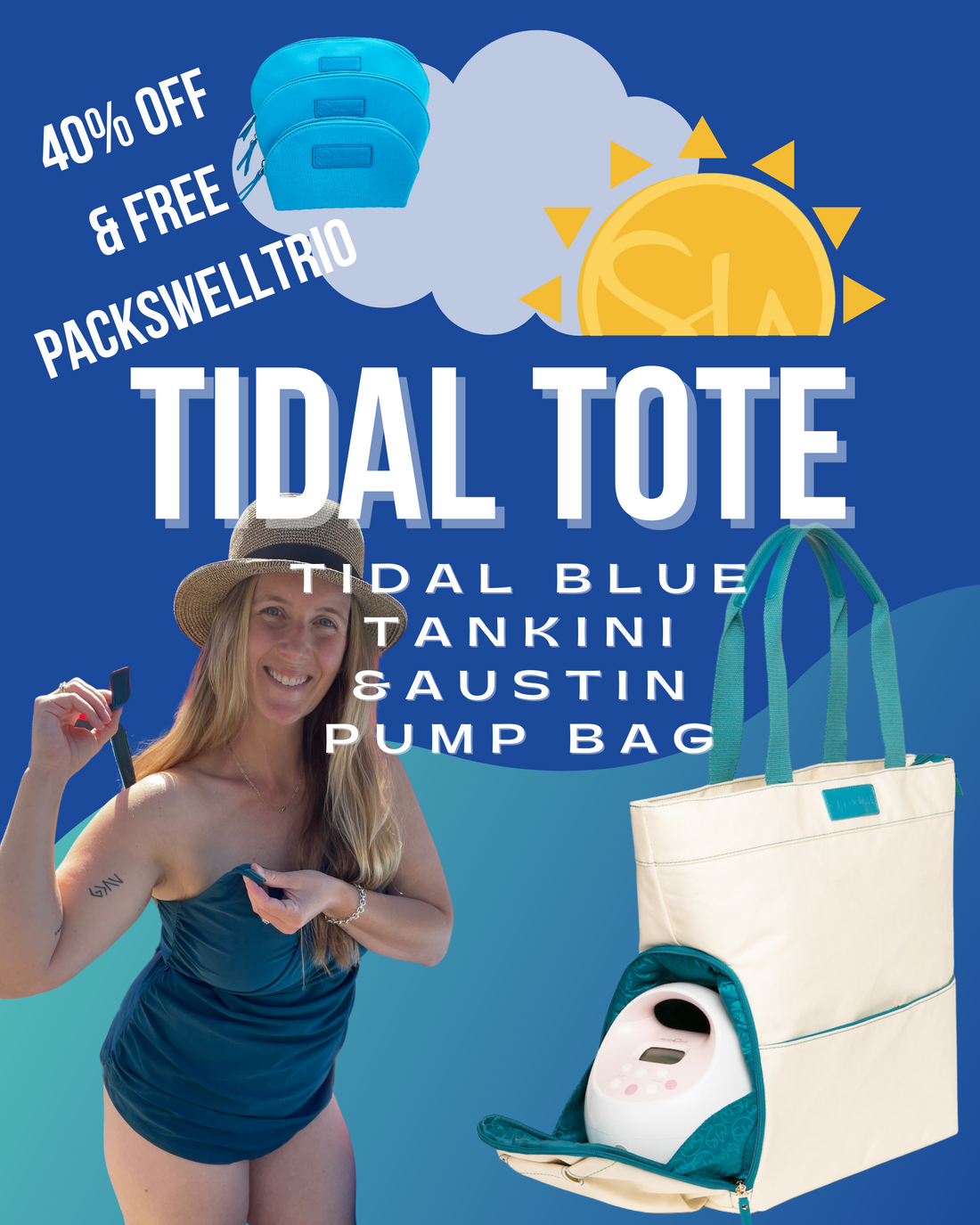 Tidal Tote: Tankini &amp; Pump Bag Combo