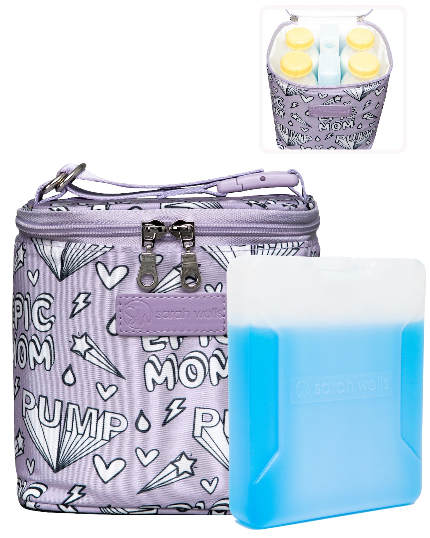 Sarah Wells Cold Gold Breastmilk Cooler – Insulated Milk Storage &amp; Ice Pack – Machine Washable for Moms