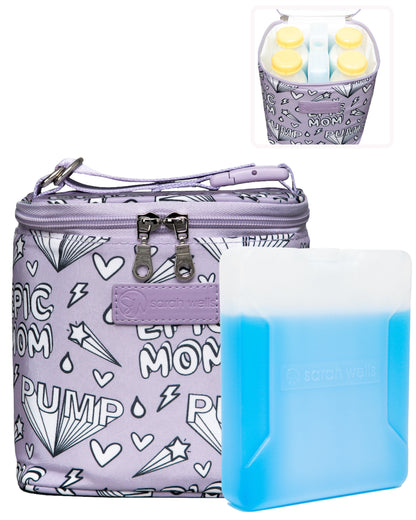 Sarah Wells Cold Gold Breastmilk Cooler – Insulated Milk Storage &amp; Ice Pack – Machine Washable for Moms