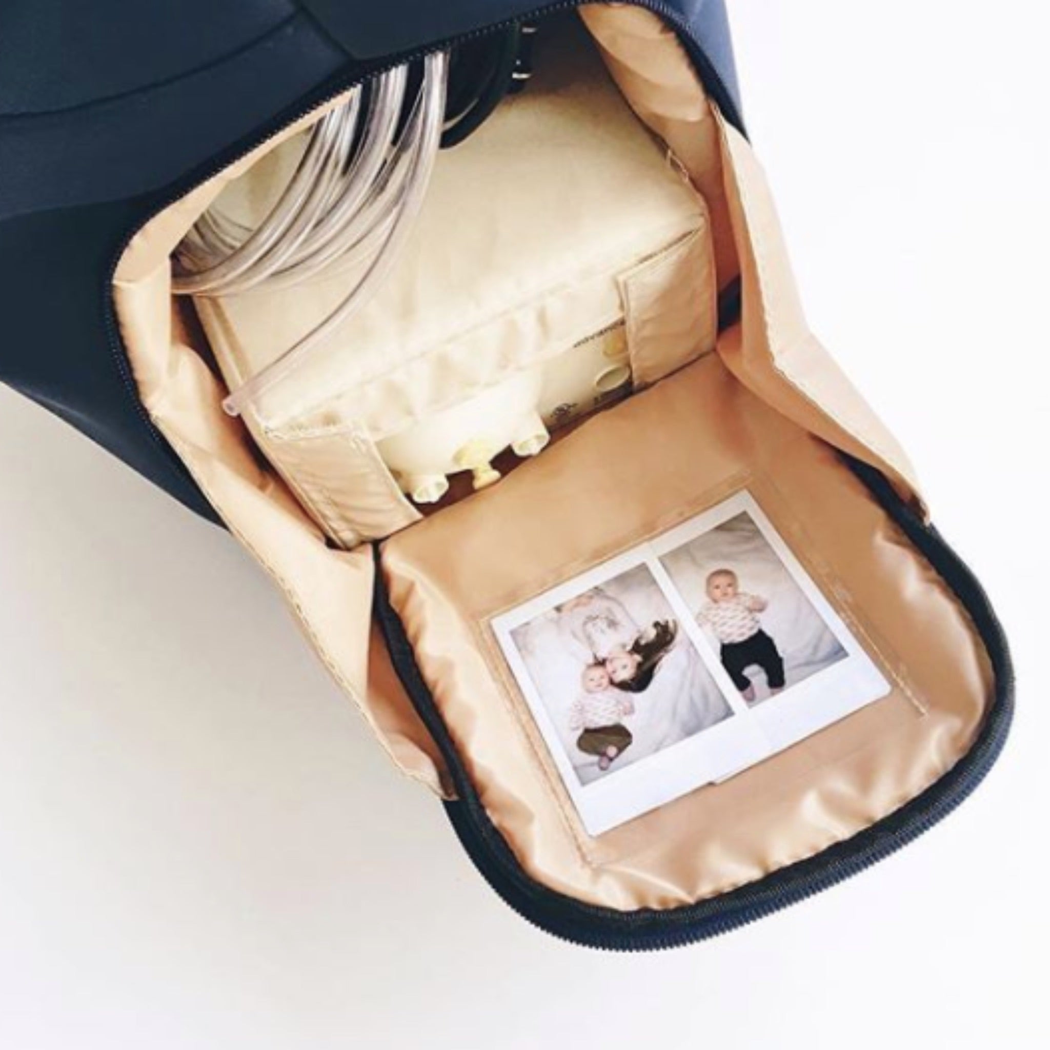 Sarah Wells Abby Breast Pump Tote – Real Leather Straps – Insulated Pockets, Laptop Storage &amp; Easy-Clean Interior