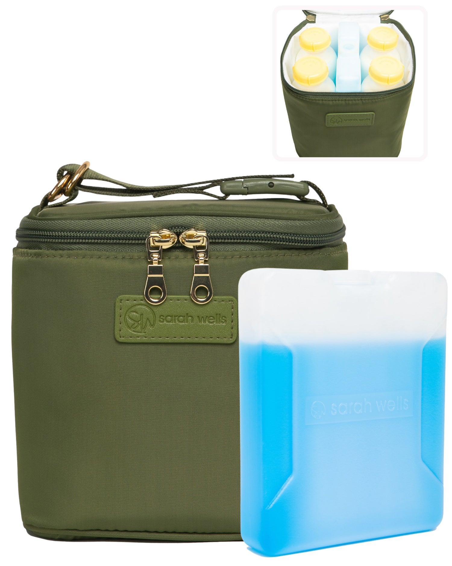 Sarah Wells Cold Gold Breastmilk Cooler – Insulated Milk Storage &amp; Ice Pack – Machine Washable for Moms