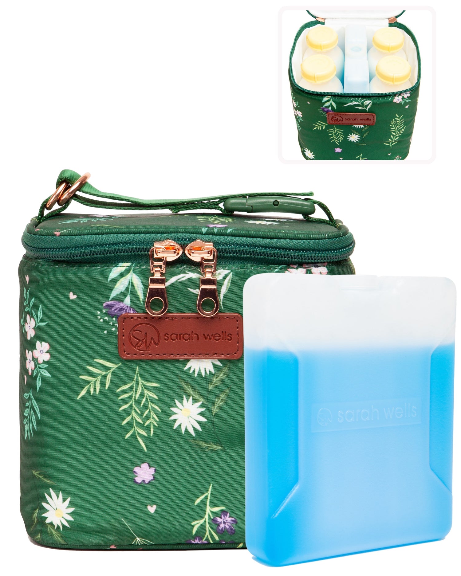 Sarah Wells Cold Gold Breastmilk Cooler – Insulated Milk Storage &amp; Ice Pack – Machine Washable for Moms
