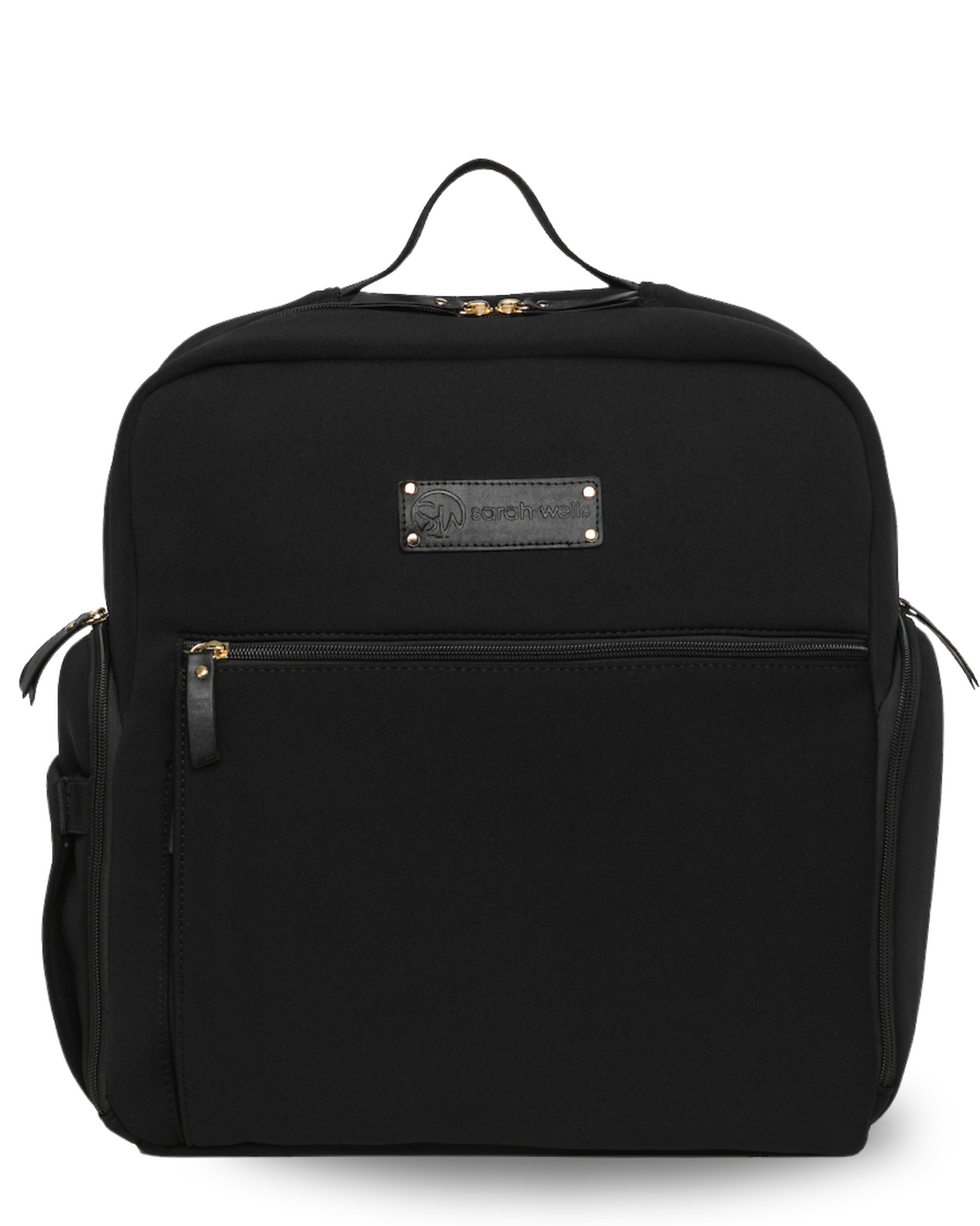 FIONNA Black Straw mini Backpack Featherlight Diaper Backpack in Jet Black | Away main image 3
