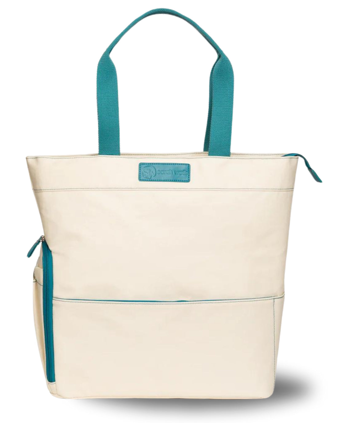 Austin Breast Pump Tote – Coated Canvas Bag with Insulated Pocket, Water Bottle Holder &amp; Laptop Sleeve – Wipe-Clean for Everyday Use