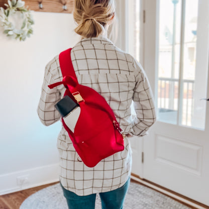 Sarah Wells Allie Sling Pump Bag – Neoprene Crossbody with Insulated Pocket – Fits Wearable &amp; Portable Pumps