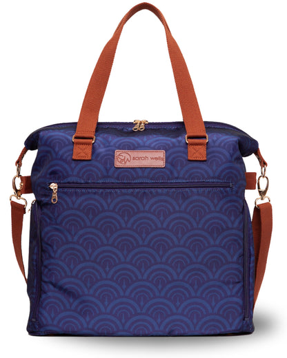 Sarah Wells Lizzy Breast Pump Tote – Lightweight, Easy-Clean Bag with Insulated Pocket, Laptop Sleeve &amp; Side Storage – Fits Pumps &amp; More
