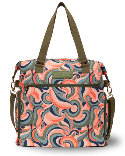 Sarah Wells Lizzy Breast Pump Tote – Lightweight, Easy-Clean Bag with Insulated Pocket, Laptop Sleeve &amp; Side Storage – Fits Pumps &amp; More