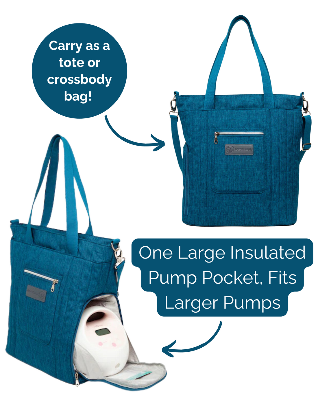 Suzy Breast Pump Tote (Teal)