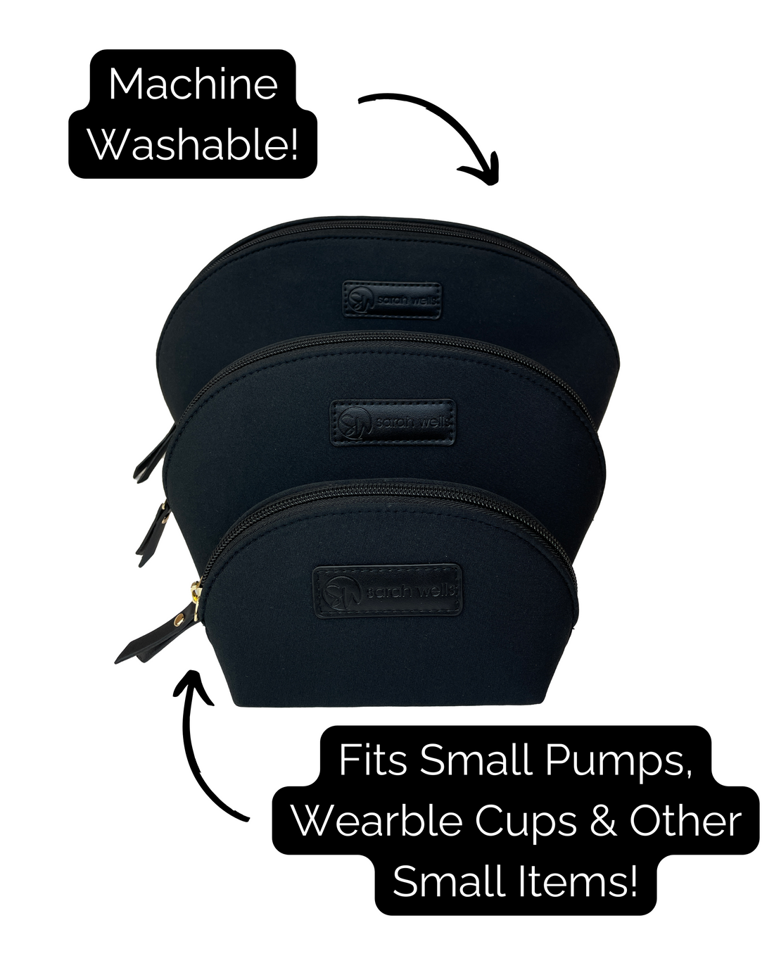PackSWell Neoprene 3 Nesting Bags (Black)